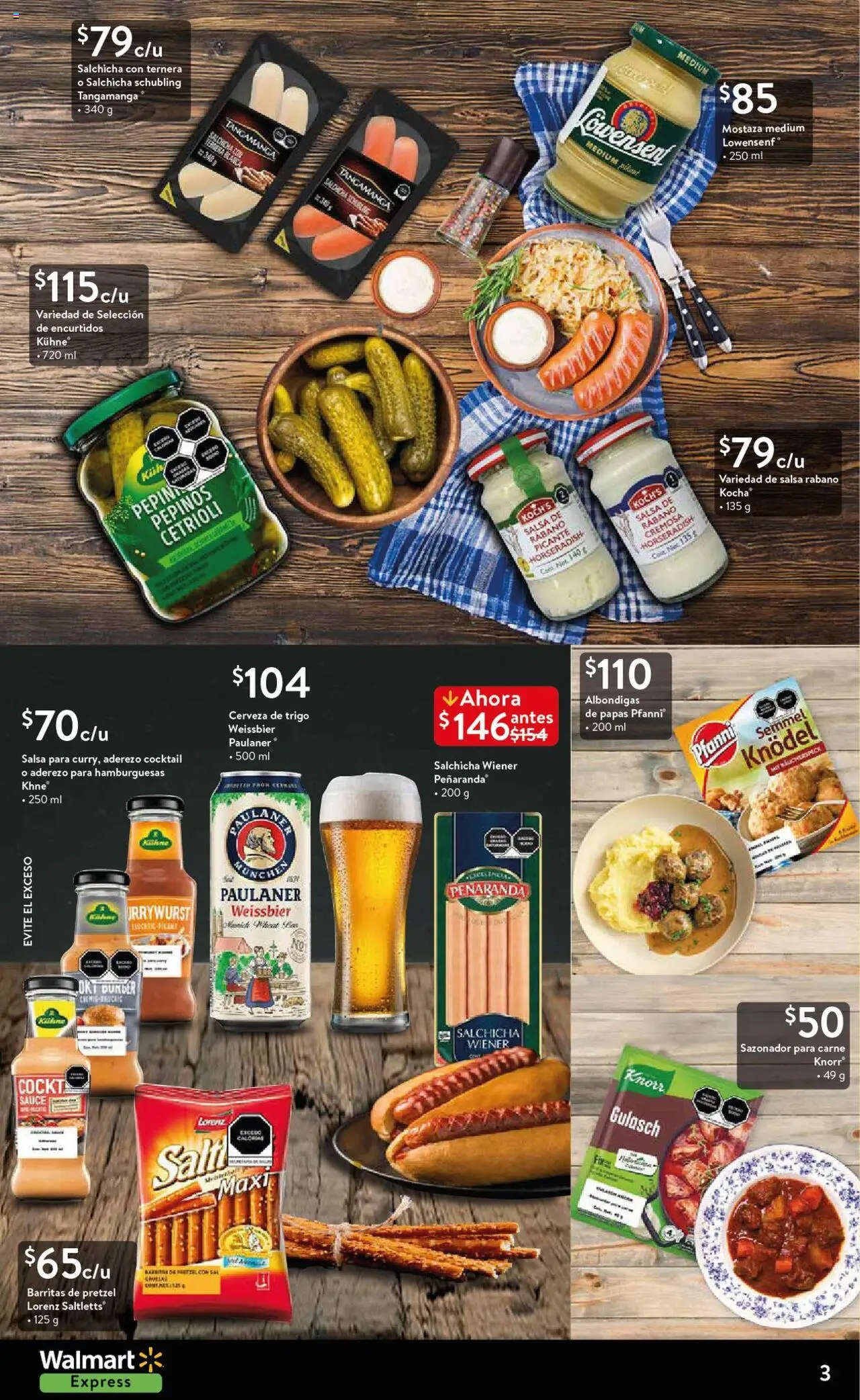 Nuevas ofertas de Walmart Express válidas en toda la República Mexicana desde el 17.09.2025. ¡Encuentra las mejores ofertas en Walmart Express - Folleto Sabores alemanes! | Página: 3 | Productos: Salchicha, Rábano, Cerveza, Pepinos