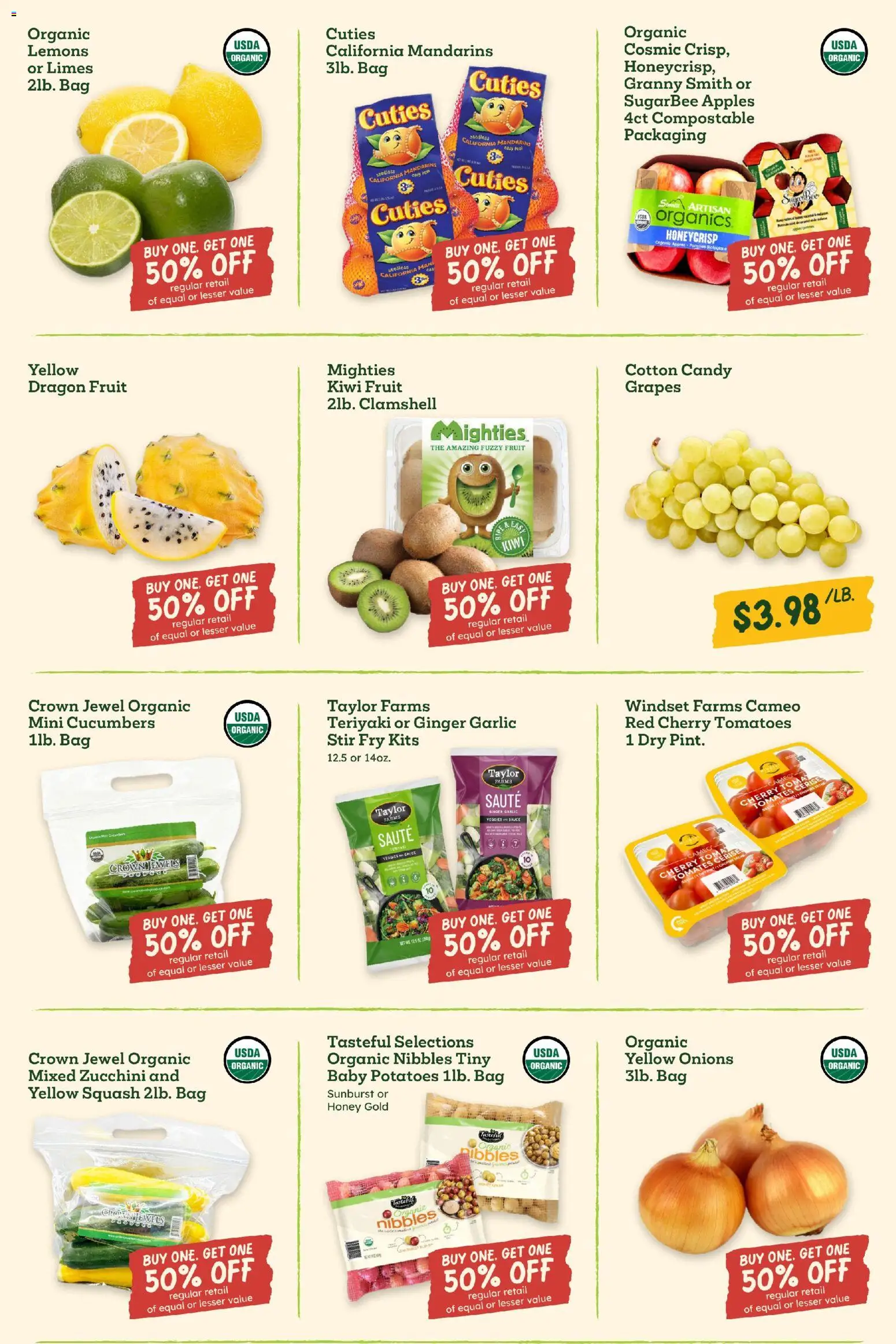 Sprouts Weekly Ad - valid from 28.01.2026 | Page: 8 | Products: Mandarins, Ginger, Apples, Bag