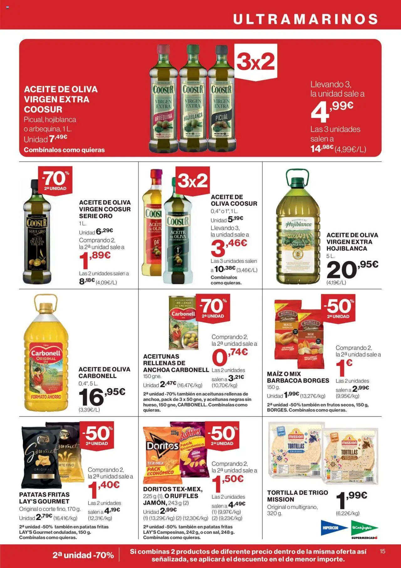 Nuevas ofertas de El Corte Inglés válidas en toda la República Mexicana desde el 14.08.2025. ¡Encuentra las mejores ofertas en El Corte Inglés - Catálogo Nuestros Mejores Precios! | Página: 17 | Productos: Maíz, Aceite de oliva, Aceite, Jamón
