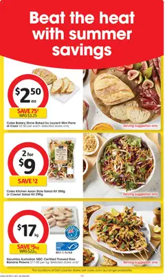 Preview of Coles  Catalogue  - valid from 14.01.2026 | Page: 15 | Products: Salad, Sustainable, Seafood, Bakery