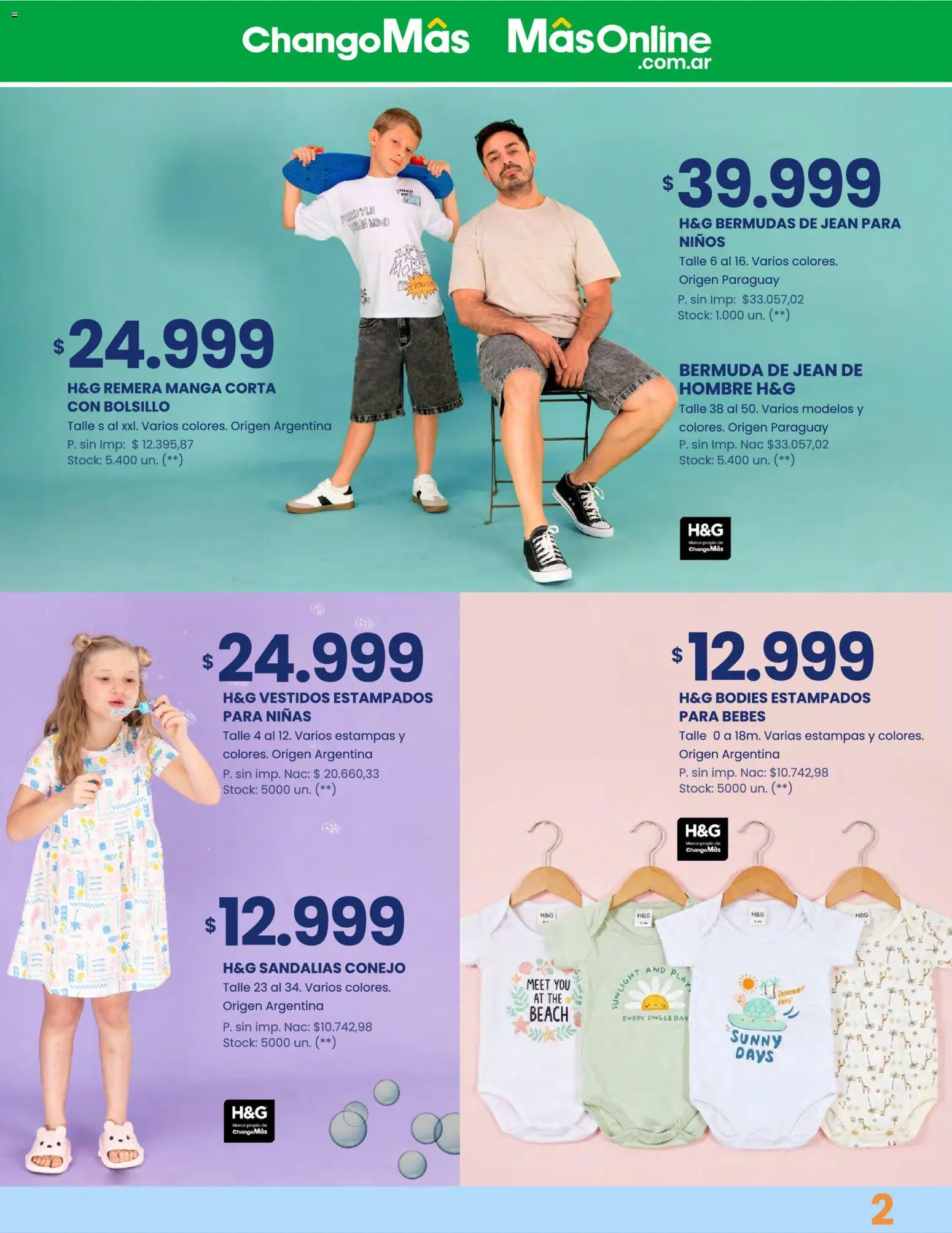 Changomas Catálogo Verano │ válido desde el 28.11.2025 | Página: 3 | Productos: Manga, Remera, Bermudas, Sandalias