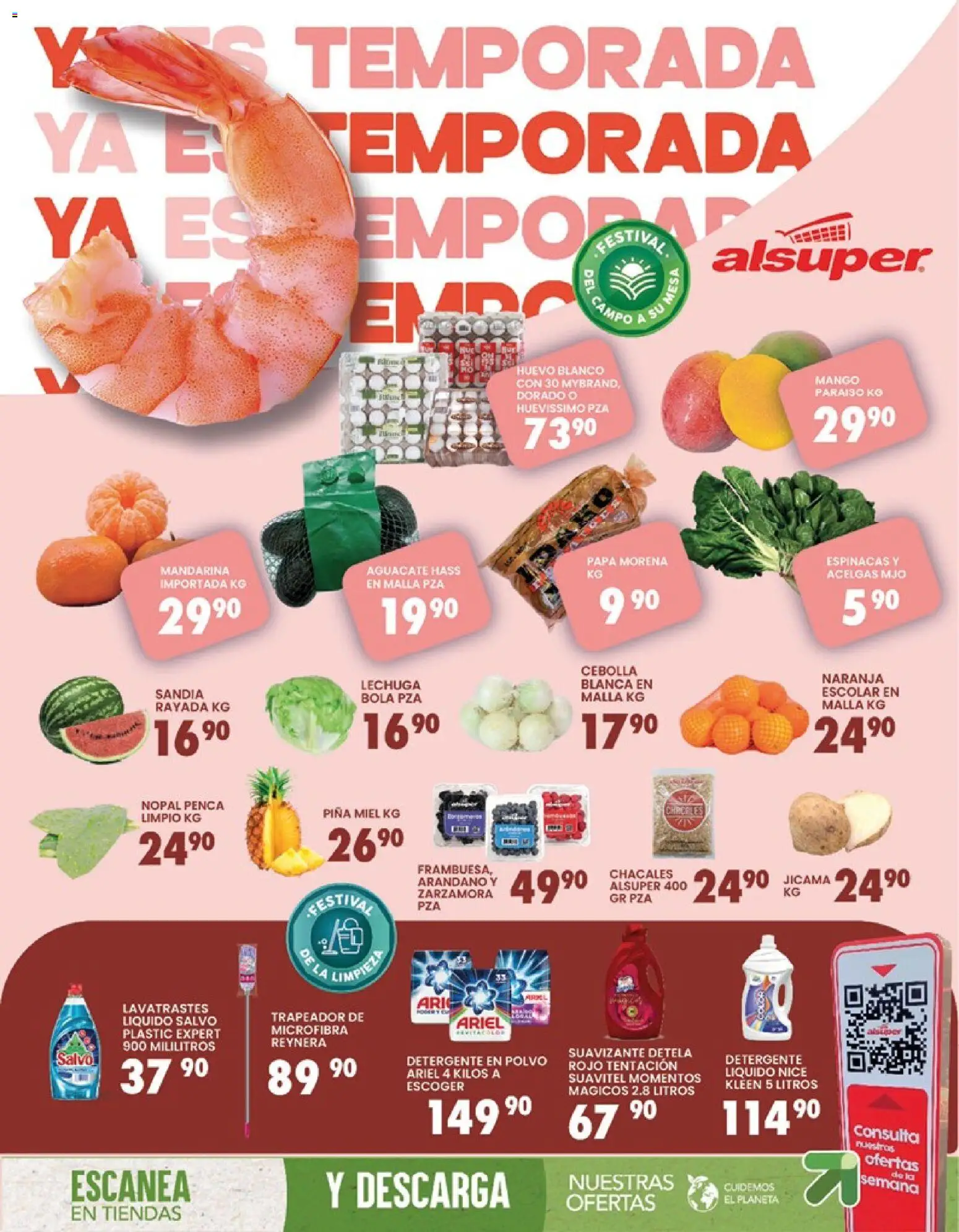 Nuevas ofertas de Alsuper válidas en toda la República Mexicana desde el 31.03.2026. ¡Encuentra las mejores ofertas en Alsuper folleto Chihuahua-Ciudad! | Página: 8 | Productos: Cebolla, Sandía, Piña, Suavizante