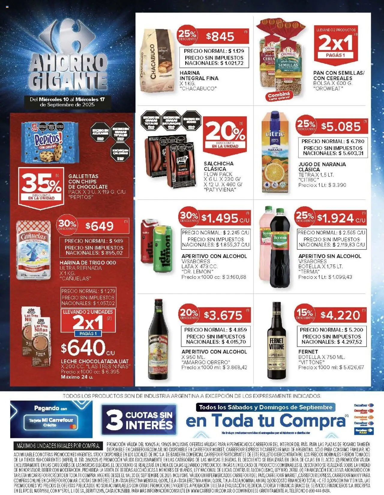 Carrefour ofertas - Salta │ válido desde el 10.09.2025 | Página: 11 | Productos: Bolsa, Banco, Sobre, Galletitas