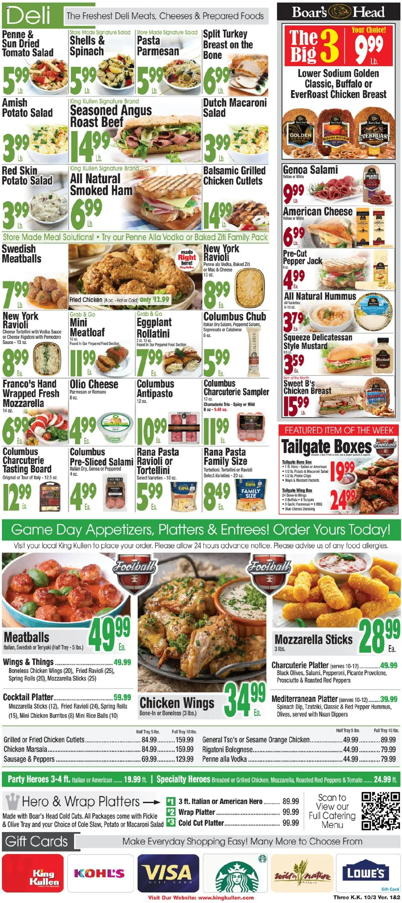King Kullen Weekly Ad - valid from 02.10.2025 | Page: 3 | Products: Peppers, Vodka, Sausage, Eggplant