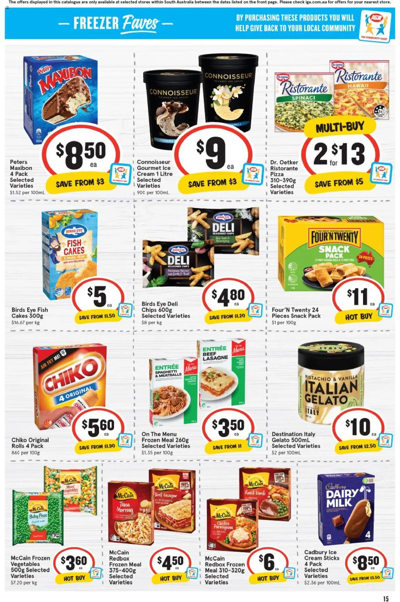 IGA catalogue - valid from 20.08.2025 | Page: 11 | Products: Milk, Coffee, Hat, Fridge