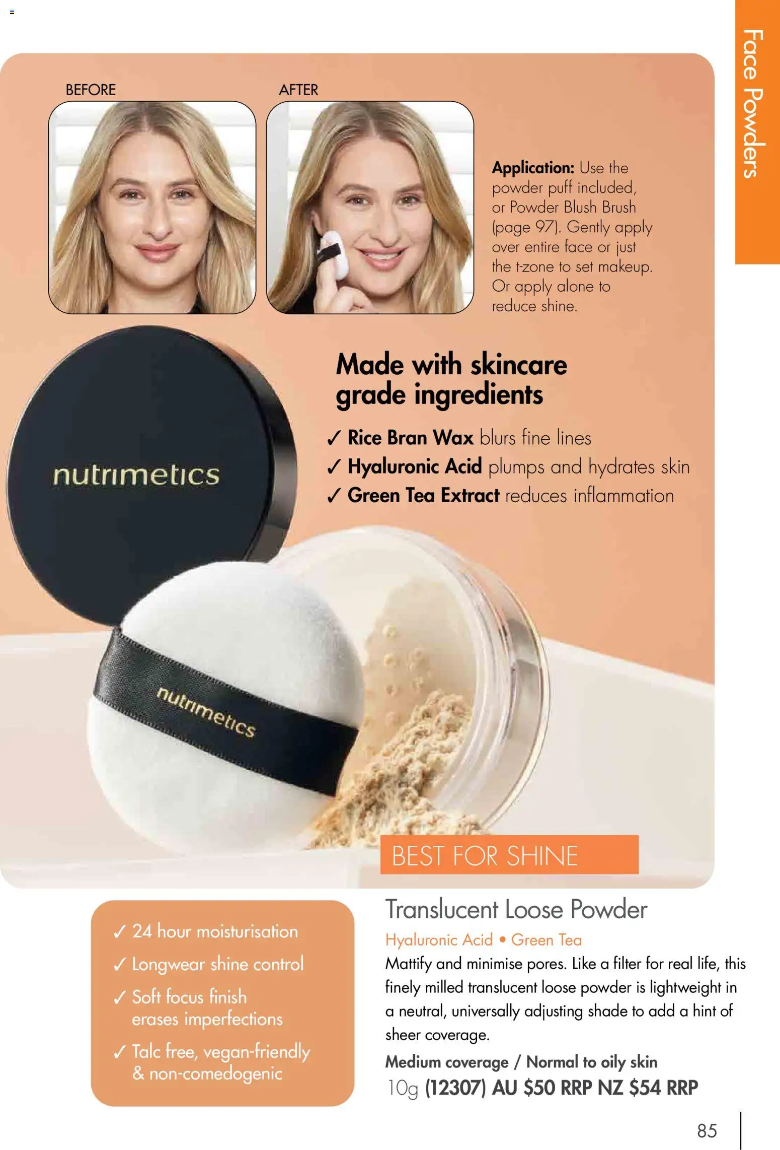 Nutrimetics catalogue - valid from 01.01.2026 | Page: 85 | Products: Powder, Brush, Rice, Tea