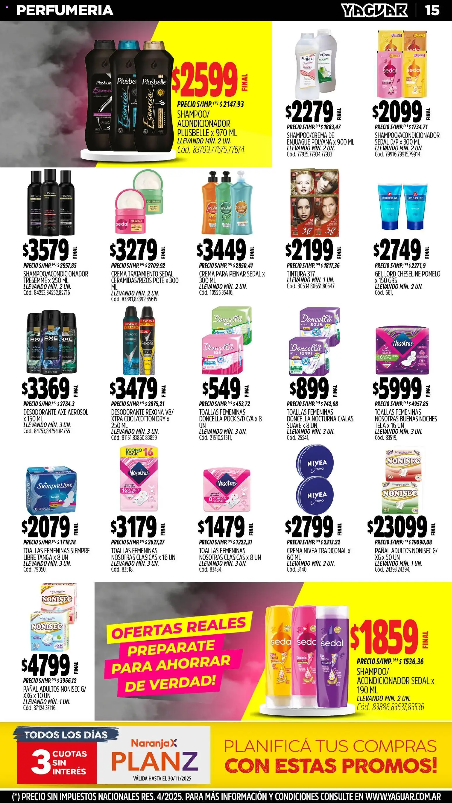 Yaguar catálogo │ válido desde el 24.11.2025 | Página: 16 | Productos: Toallas, Shampoo, Acondicionador, Pomelo