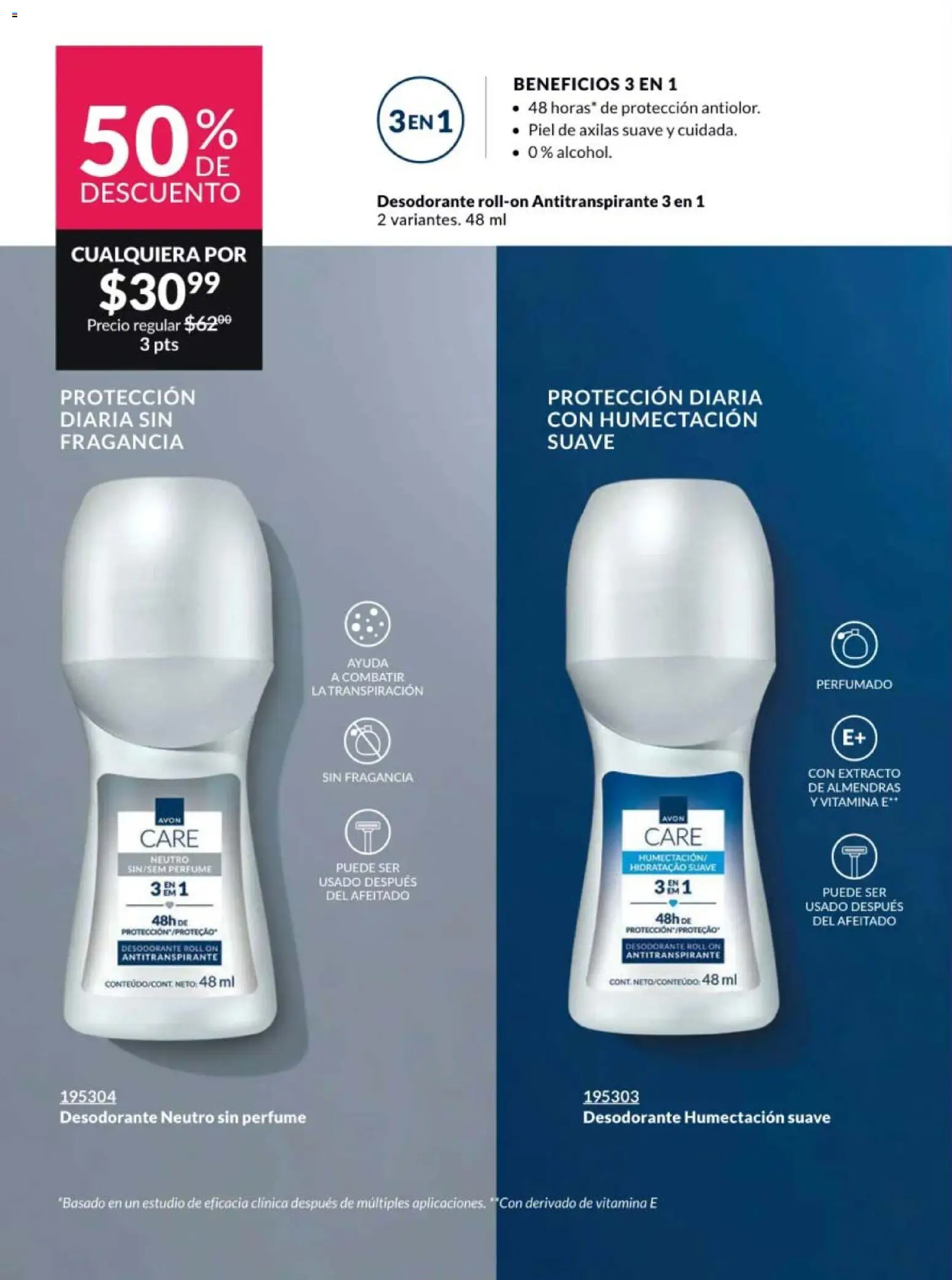 Nuevas ofertas de AVON válidas en toda la República Mexicana desde el 13.03.2026. ¡Encuentra las mejores ofertas en AVON campaña 5 2026! | Página: 202 | Productos: Desodorante, Antitranspirante, Perfume, Fragancia