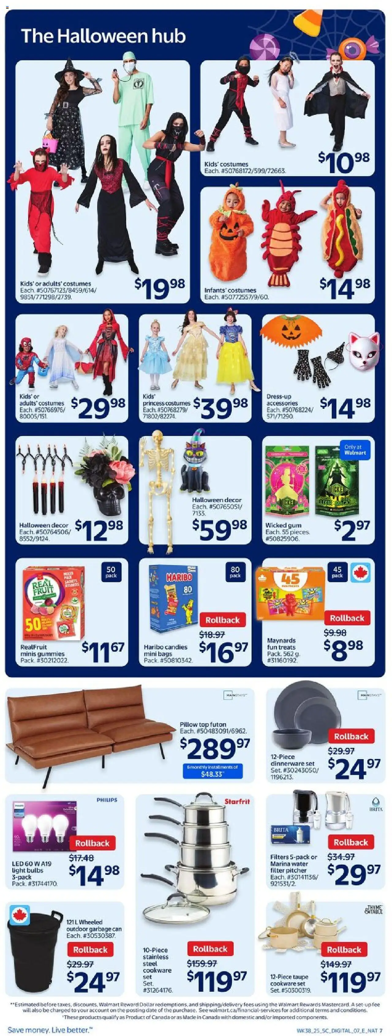 Walmart flyer valid from 16.10.2025 | Page: 10 | Products: Candies, Pillow