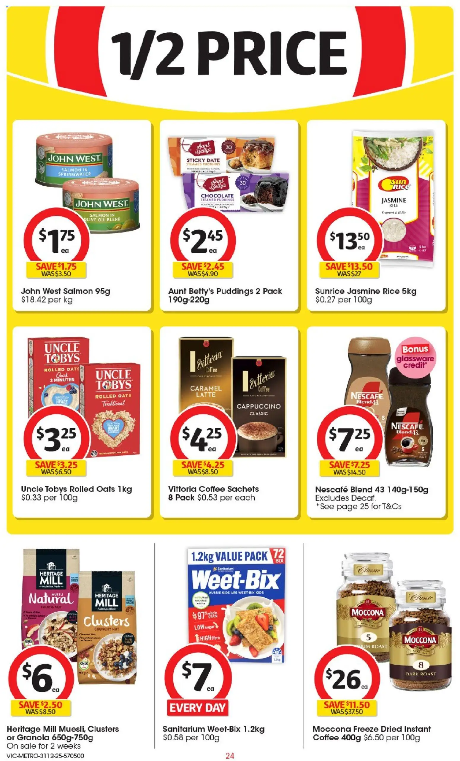 Coles catalogue - valid from 31.12.2025 | Page: 25 | Products: Coffee, Granola, Date, Moccona