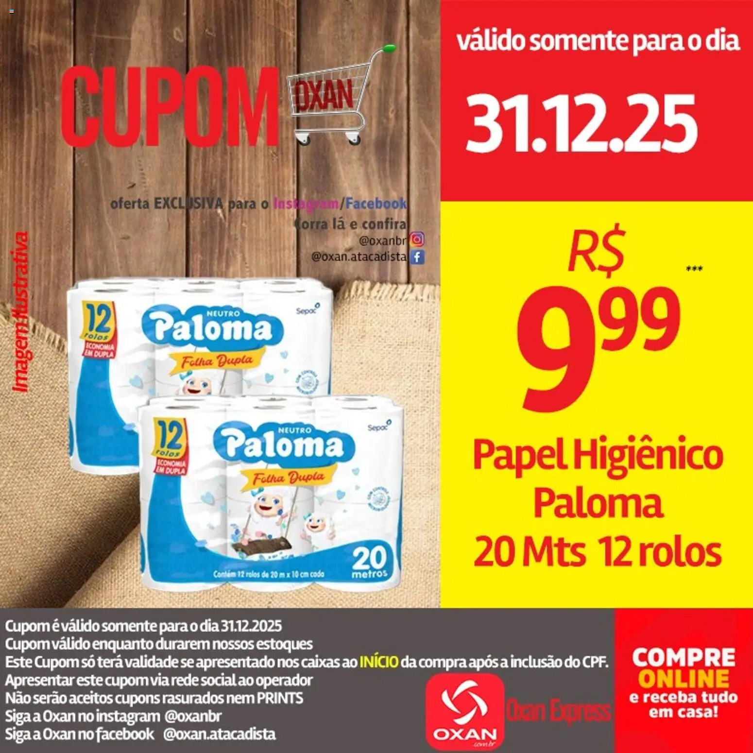 Oxan Atacadista Folheto - válido de 31.12.2025 | Página: 1 | Produtos: Papel higiênico