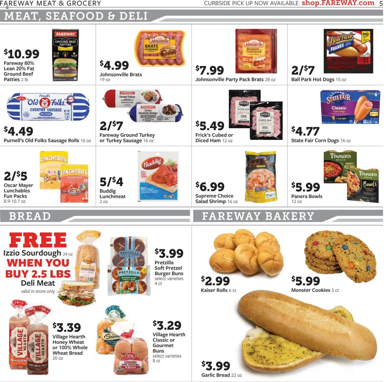 Fareway Weekly Ad - valid from 11.08.2025 | Page: 5 | Products: Cookies, Salad, Garlic, Hot Dogs