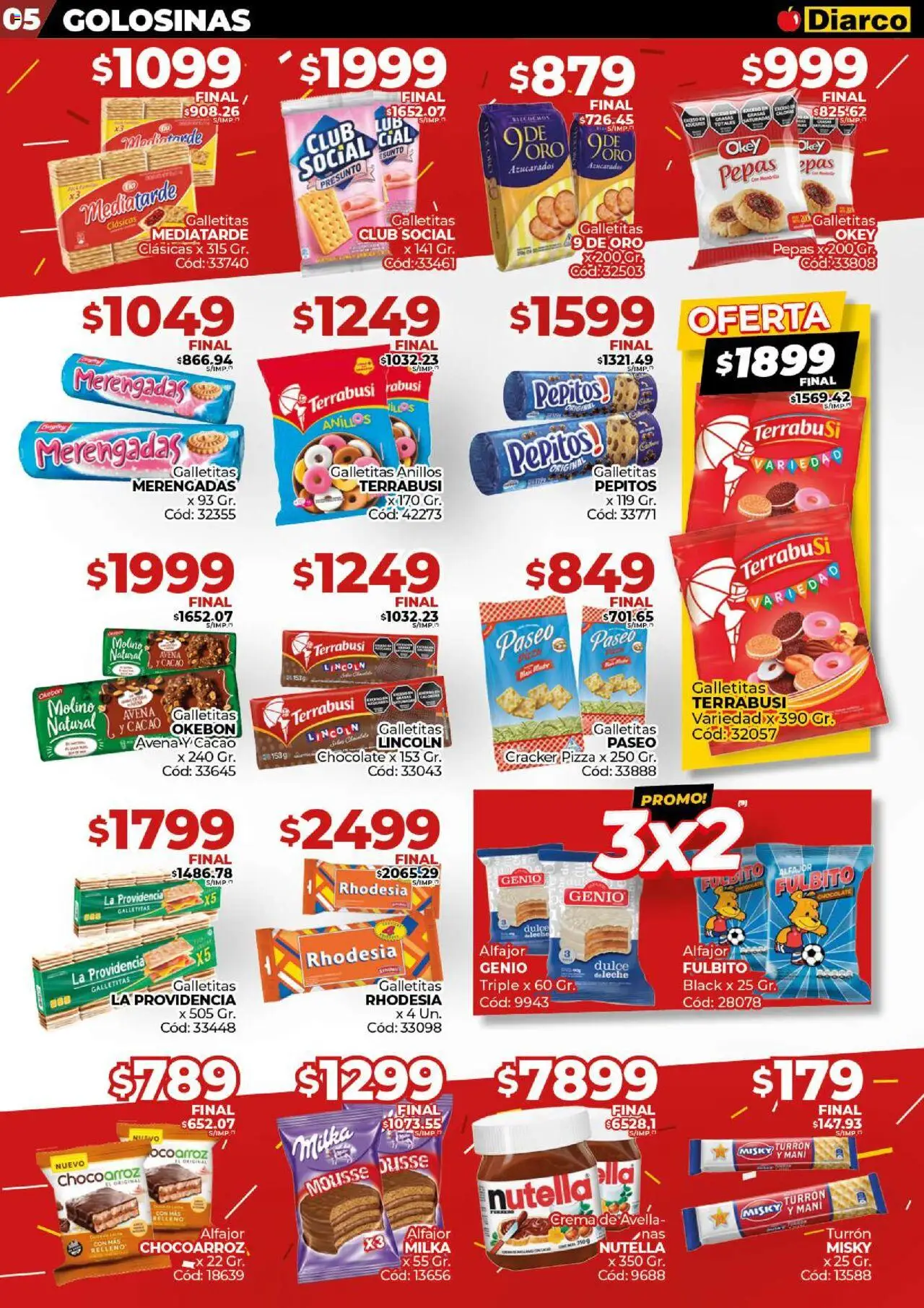 Diarco - Ofertas Sur │ válido desde el 08.09.2025 | Página: 5 | Productos: Chocolate, Cacao, Golosinas, Crema