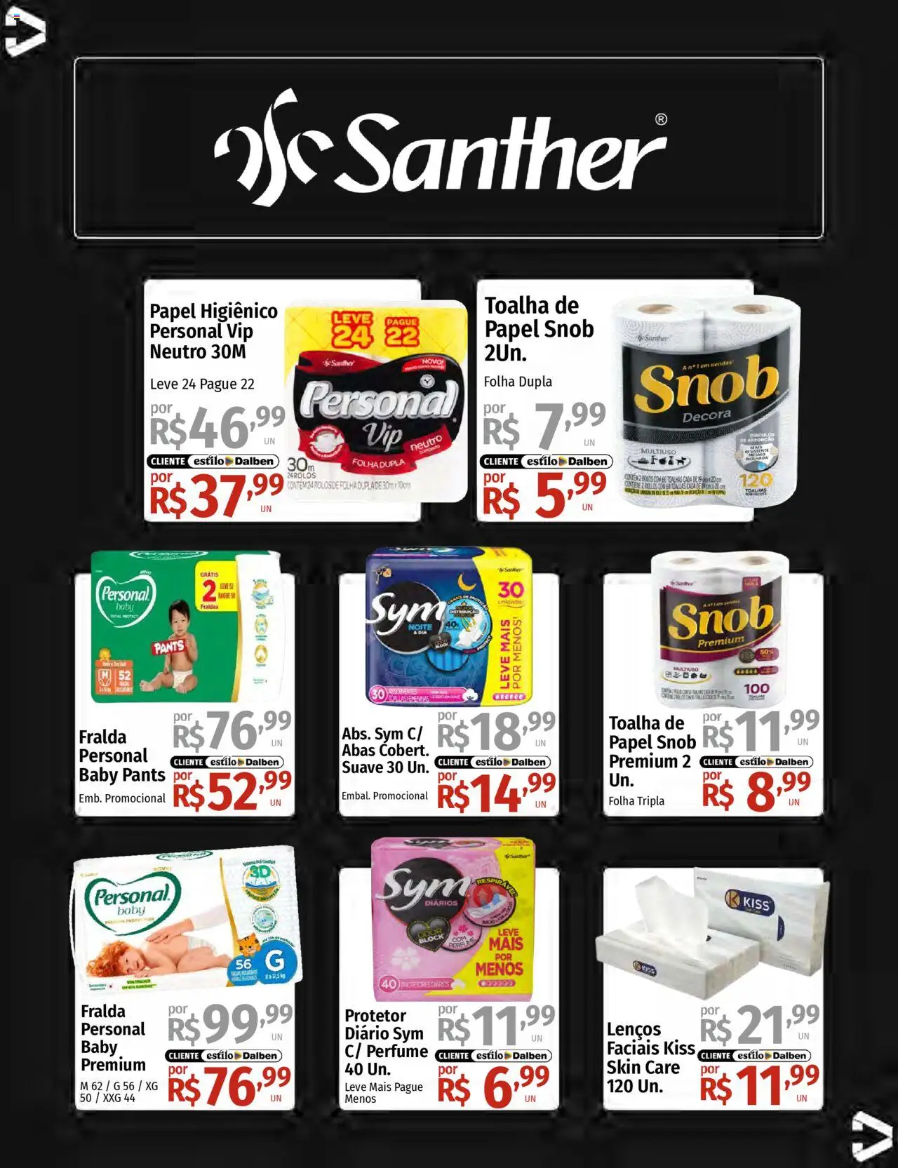 Supermercado Dalben Folheto - válido de 16.09.2025 | Página: 33 | Produtos: Perfume, Fraldas, Papel higiênico
