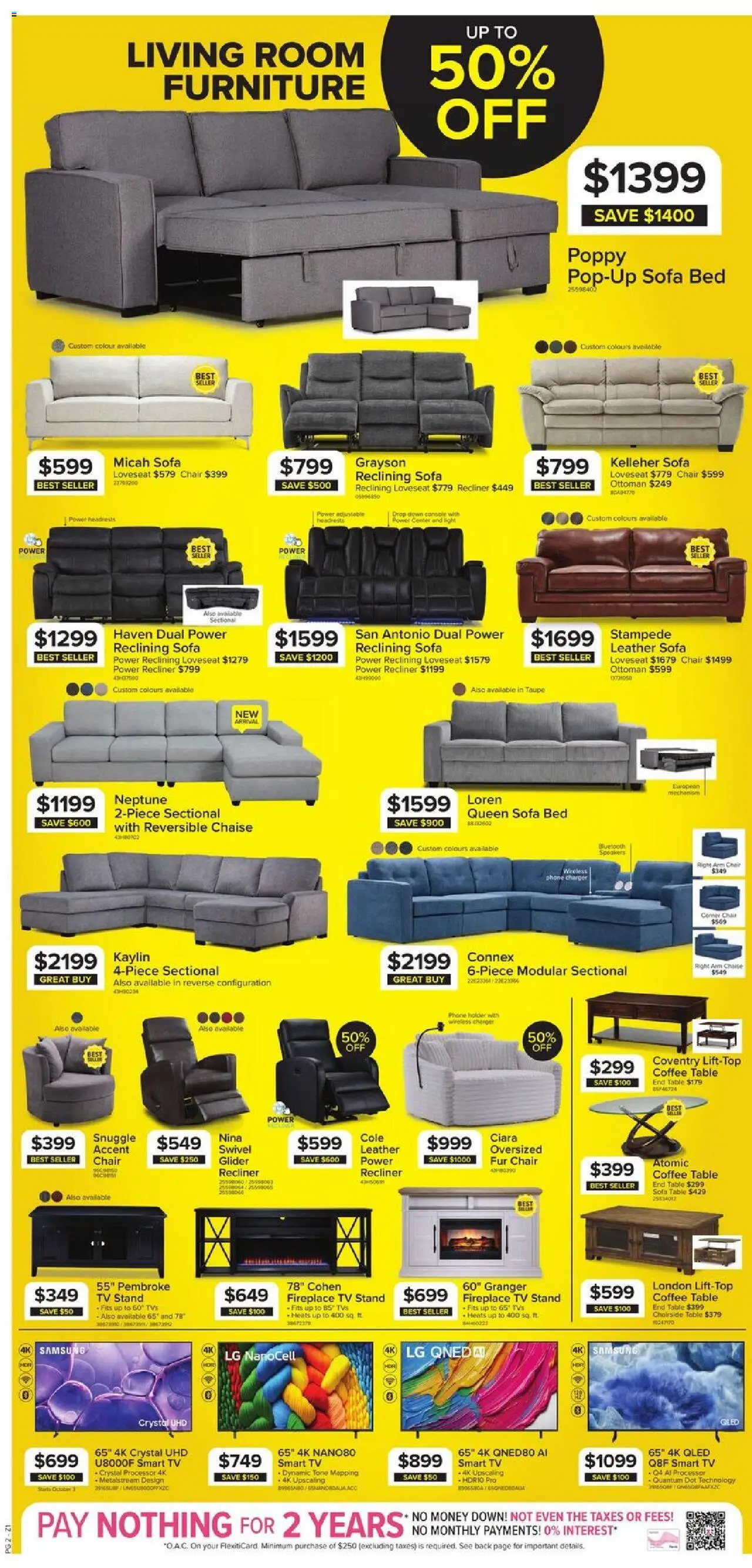 Leon's flyer valid from 02.10.2025 | Page: 2 | Products: Phone, Tv, Bed, Coffee