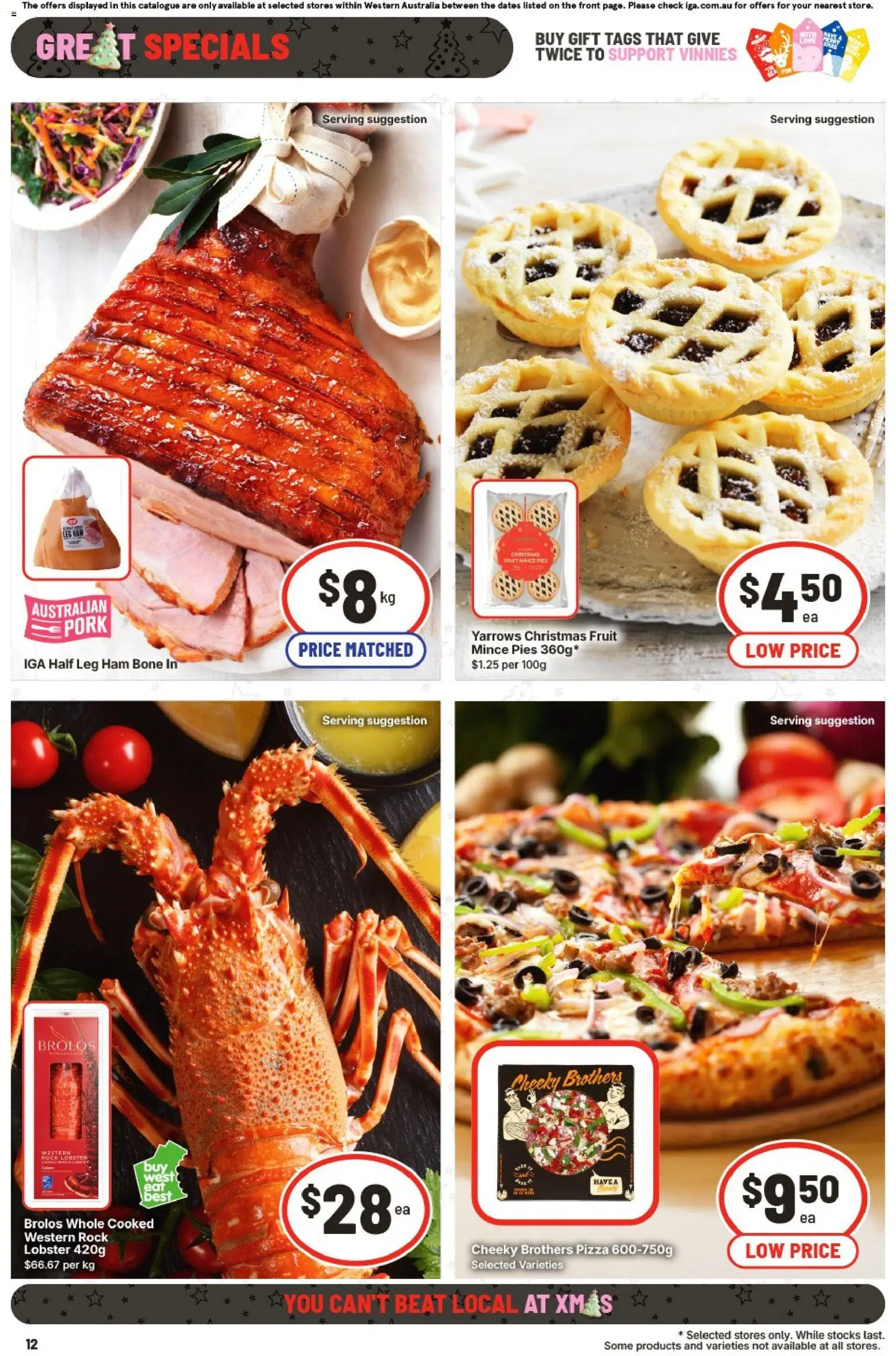 IGA catalogue - valid from 26.11.2025 | Page: 15 | Products: Ham, Pork, Lobster, Pies