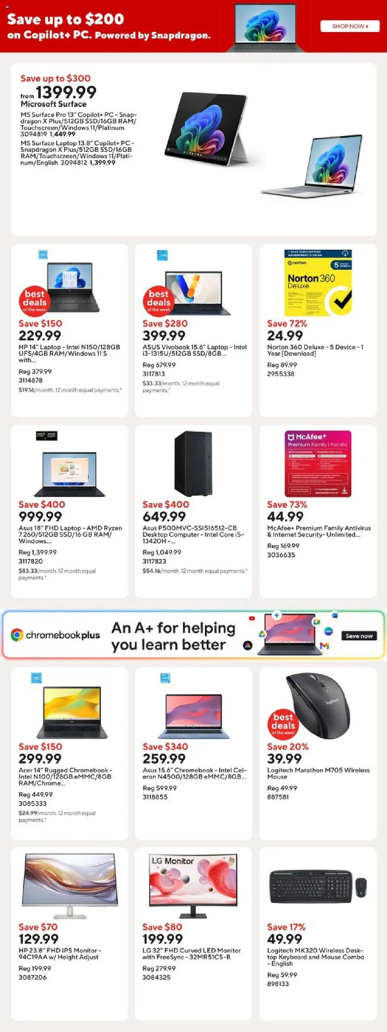 Staples flyer valid from 05.09.2025 | Page: 5 | Products: Monitor, Computer, Mouse, Keyboard