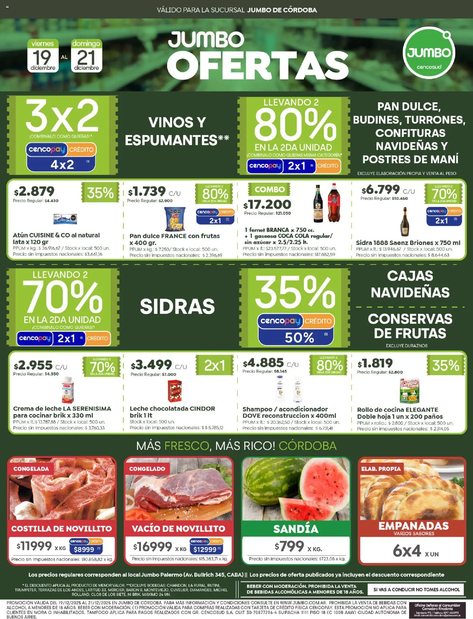 Jumbo - Ofertas | Córdoba │ válido desde el 19.12.2025 | Página: 1 | Productos: Cocina, Acondicionador, Leche, Crema