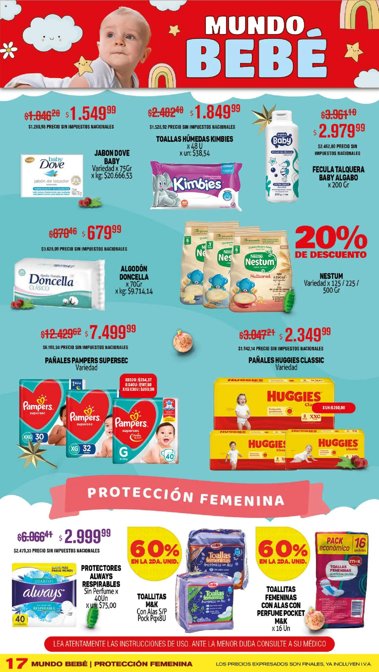 Makro ofertas │ válido desde el 04.11.2025 | Página: 17 | Productos: Algodón, Polvo, Pañales, Toallitas femeninas