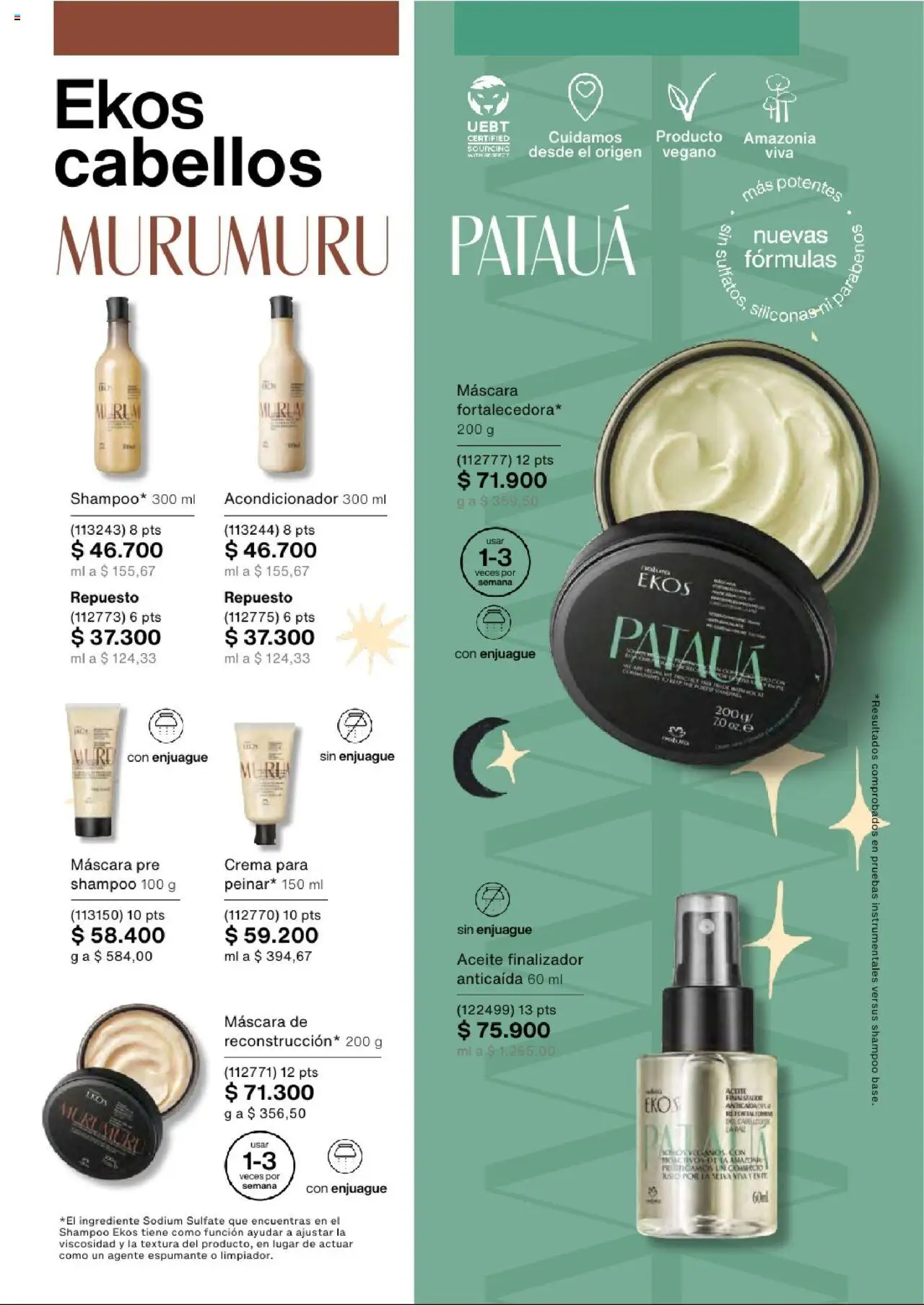 Natura revista - valida desde el 03.09.2025 | Página: 140 | Productos: Crema, Máscara, Acondicionador, Aceite