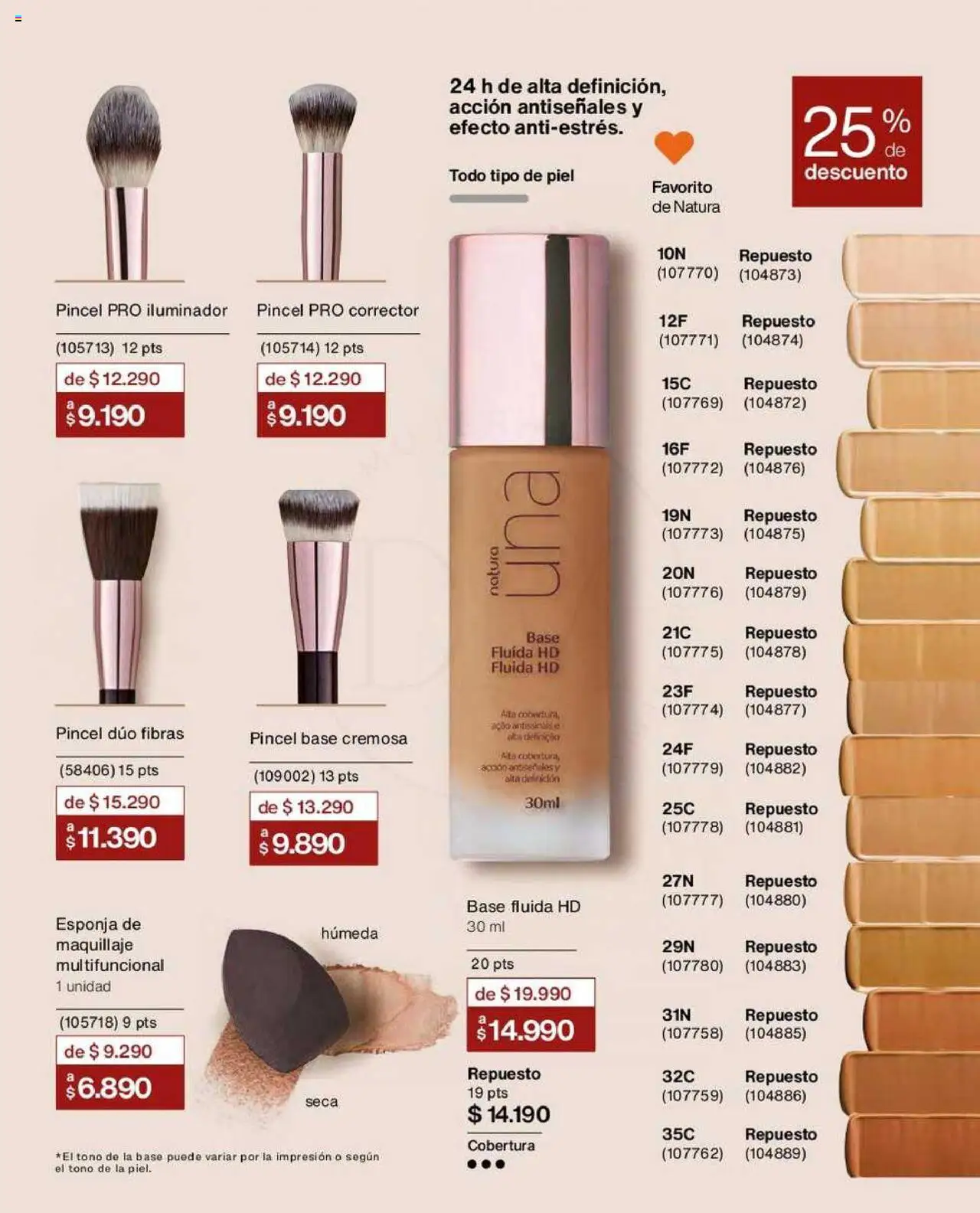 Natura catálogo │ válido desde el 22.07.2025 | Página: 49 | Productos: Maquillaje, Corrector, Base, Iluminador