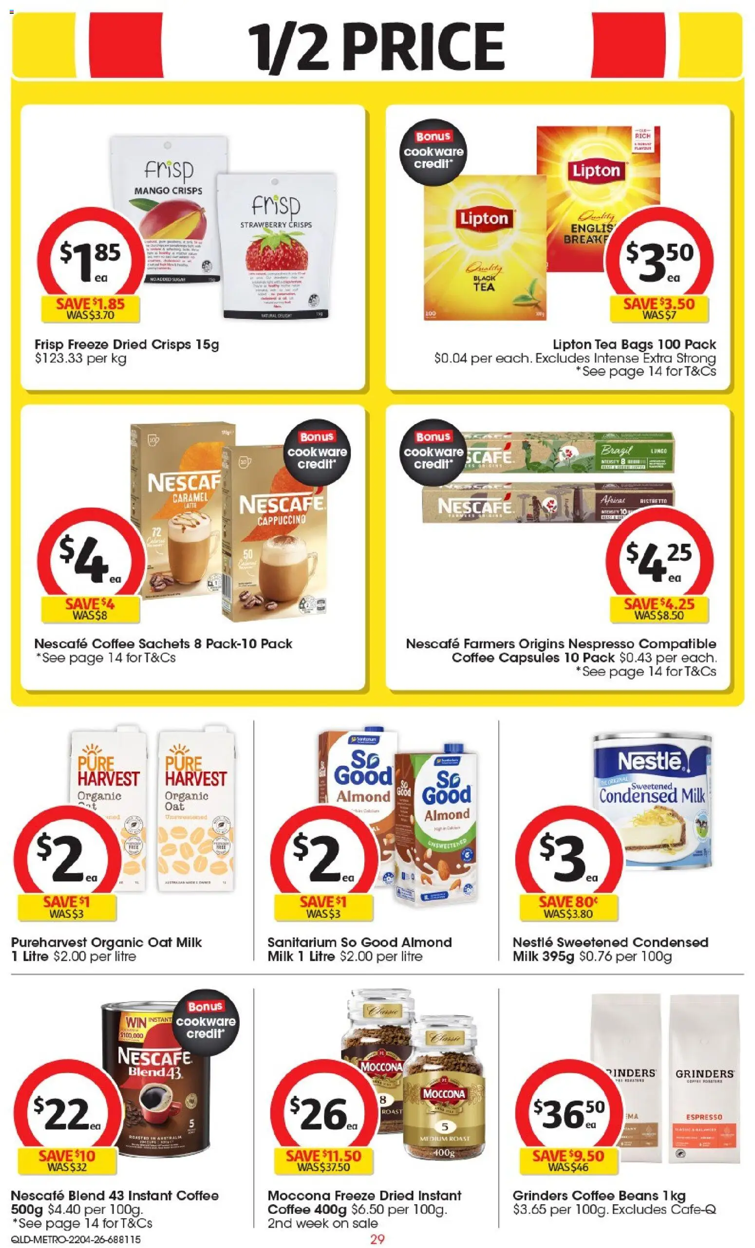 Coles catalogue - valid from 22.04.2026 | Page: 29 | Products: Milk, Coffee, Mango, Nescafe