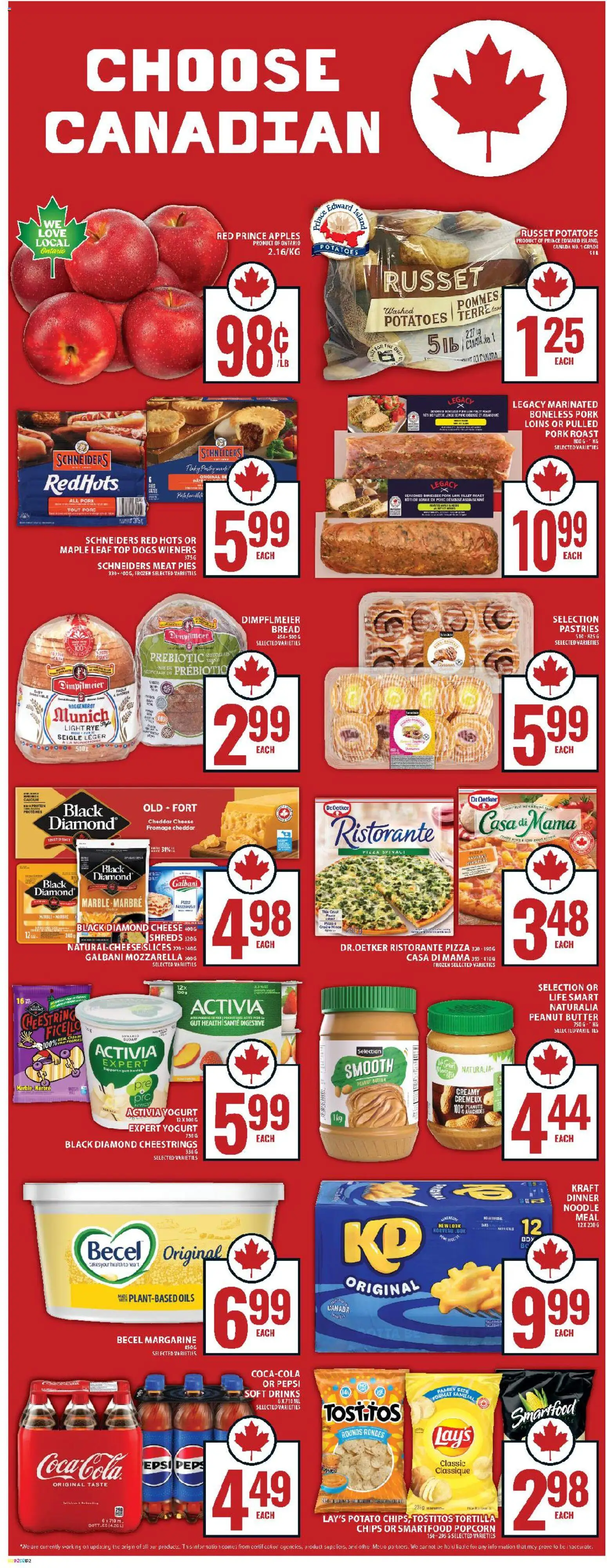 Food Basics flyer valid from 01.01.2026 | Page: 10 | Products: Butter, Cheese, Yogurt, Apples