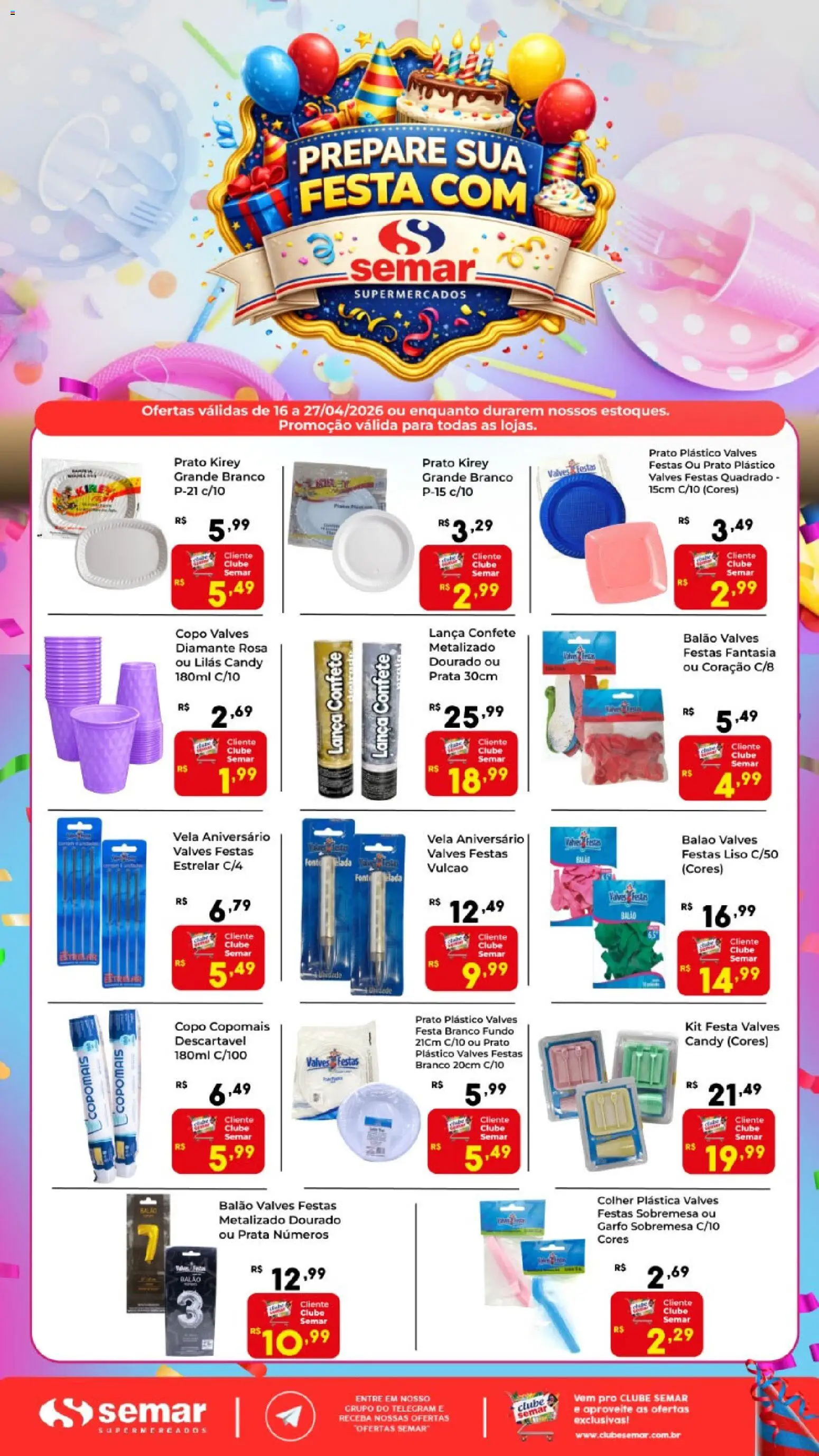 Semar Supermercado Folheto - válido de 16.04.2026 | Página: 1 | Produtos: Fantasia