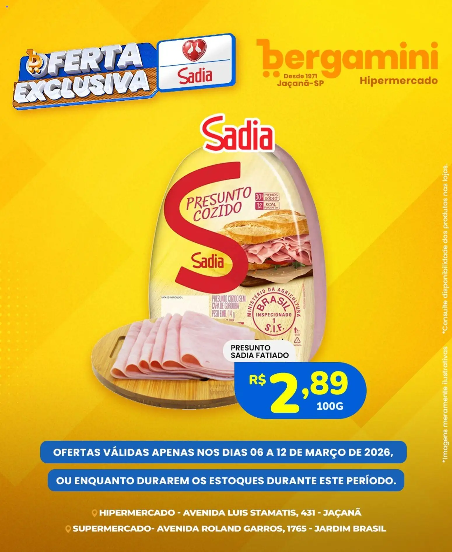 Supermercado Bergamini Folheto - válido de 06.03.2026 | Página: 5 | Produtos: Presunto