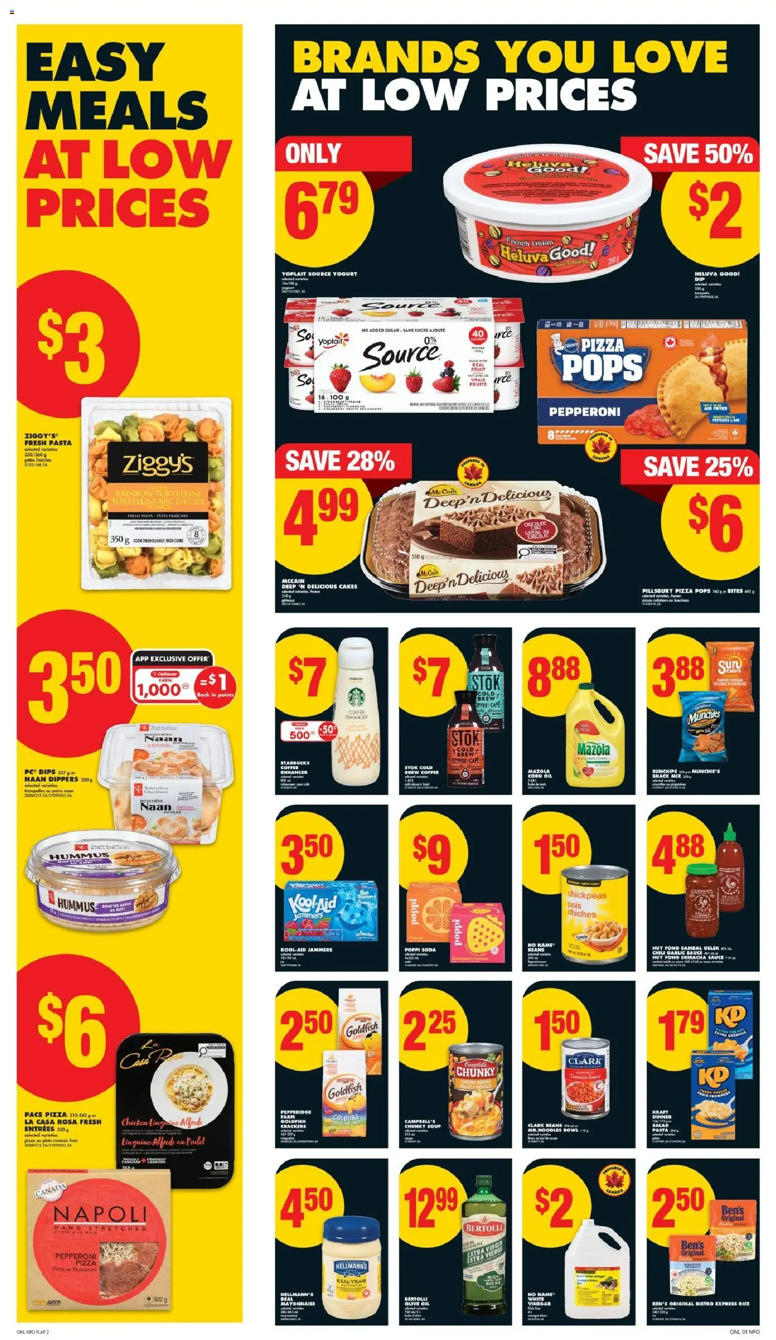 No Frills flyer valid from 08.01.2026 | Page: 7 | Products: Noodles, Sour cream, PC, Pizza