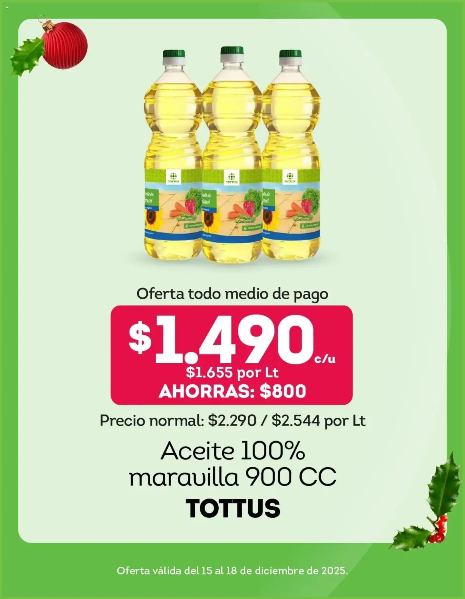 Tottus ofertas  │ válido desde el 16.12.2025 | Página: 5 | Productos: Aceite