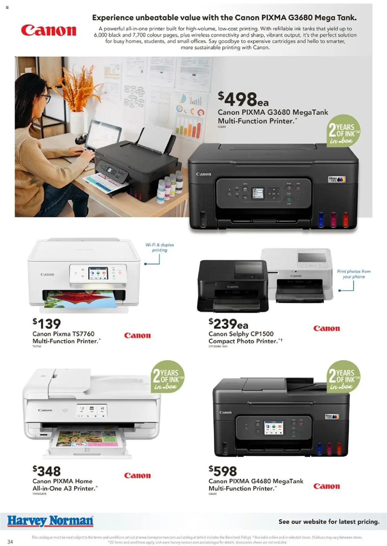 Harvey Norman catalogue - valid from 17.10.2025 | Page: 34 | Products: Box, Sustainable, Phone, Printer