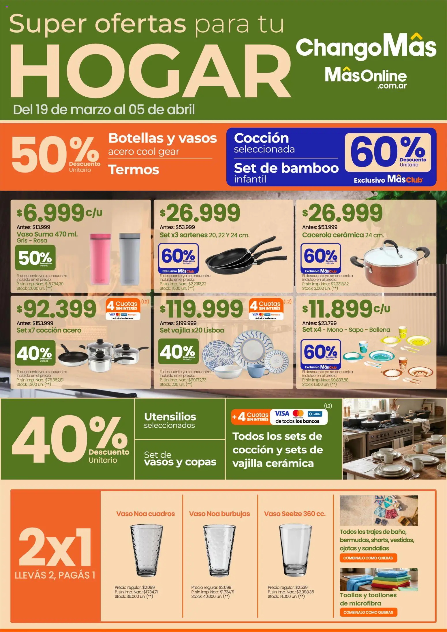 Punto Mayorista Hogar │ válido desde el 19.03.2026 | Página: 2 | Productos: Ojotas, Toallas, Sandalias, Vasos