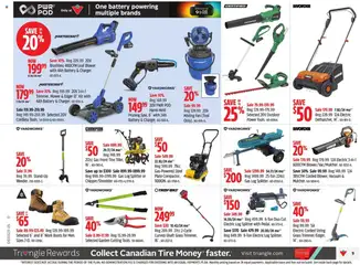 Canadian Tire flyer valid from 30.05.2025 | Page: 10 | Products: Boots, Fan, Mower, Battery