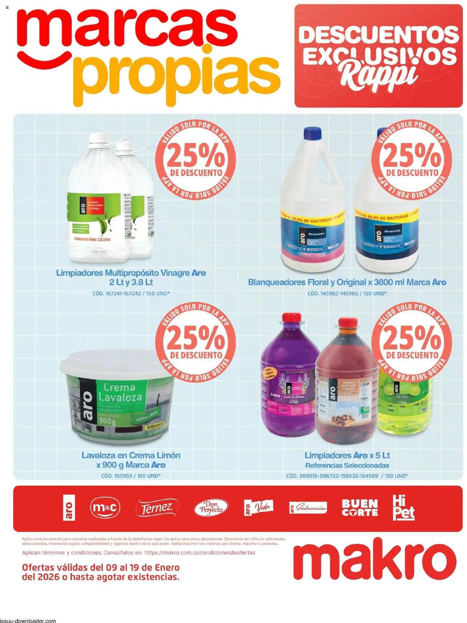 Makro revista - valida desde el 09.01.2026 | Página: 19 | Productos: Crema, Blanqueador, Vinagre, Desinfectante