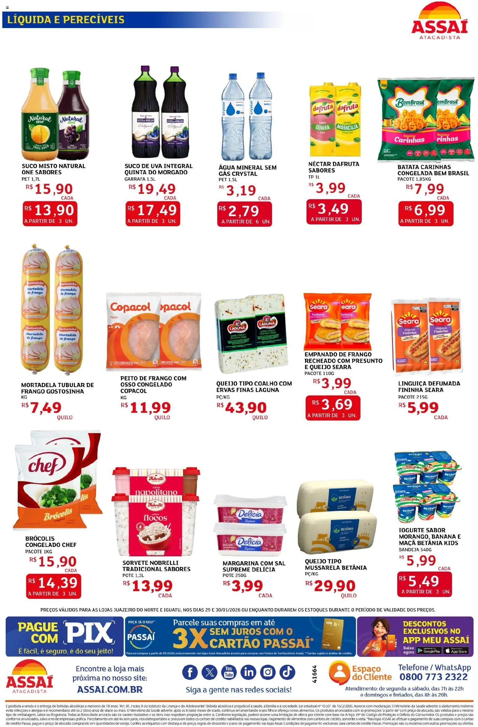 Assaí Atacadista Folheto - válido de 29.01.2026 | Página: 2 | Produtos: Suco, Pneus, Sorvete, Frango