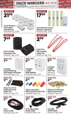 Princess Auto flyer valid from 01.08.2025 | Page: 4 | Products: Audio, Cable, Connector, Adapter