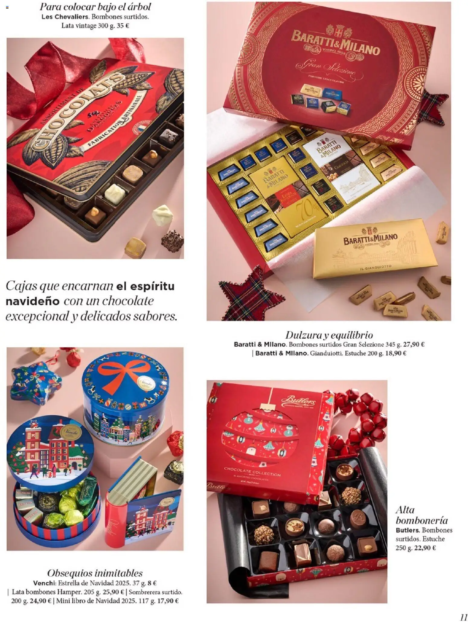 Nuevas ofertas de El Corte Inglés válidas en toda la República Mexicana desde el 19.11.2025. ¡Encuentra las mejores ofertas en El Corte Inglés catálogo El Placer De Regalar! | Página: 11 | Productos: Bombones, Estuche, Chocolate