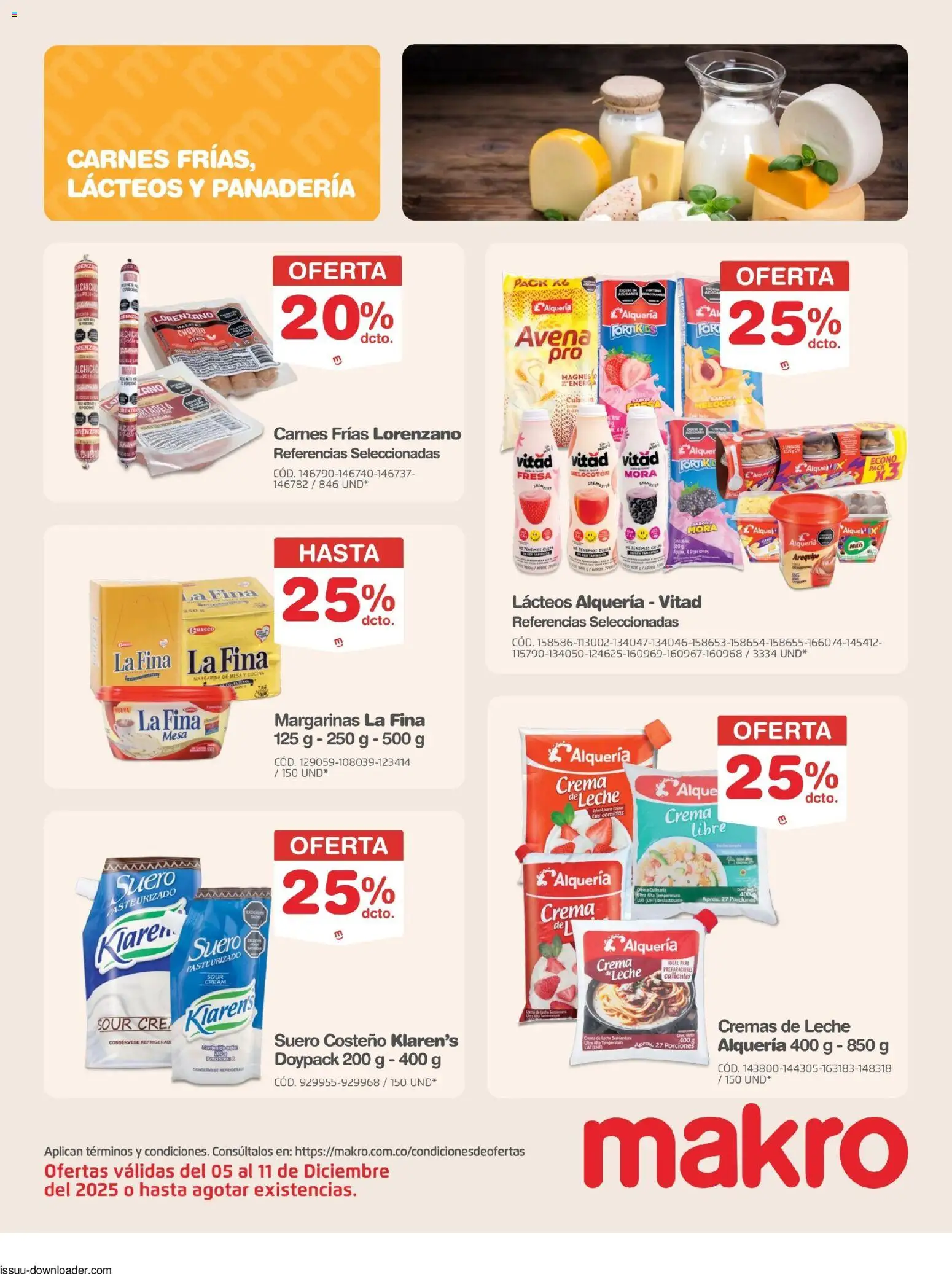 Makro revista - valida desde el 05.12.2025 | Página: 22 | Productos: Azucar, Panadería, Suero costeño, Chorizo