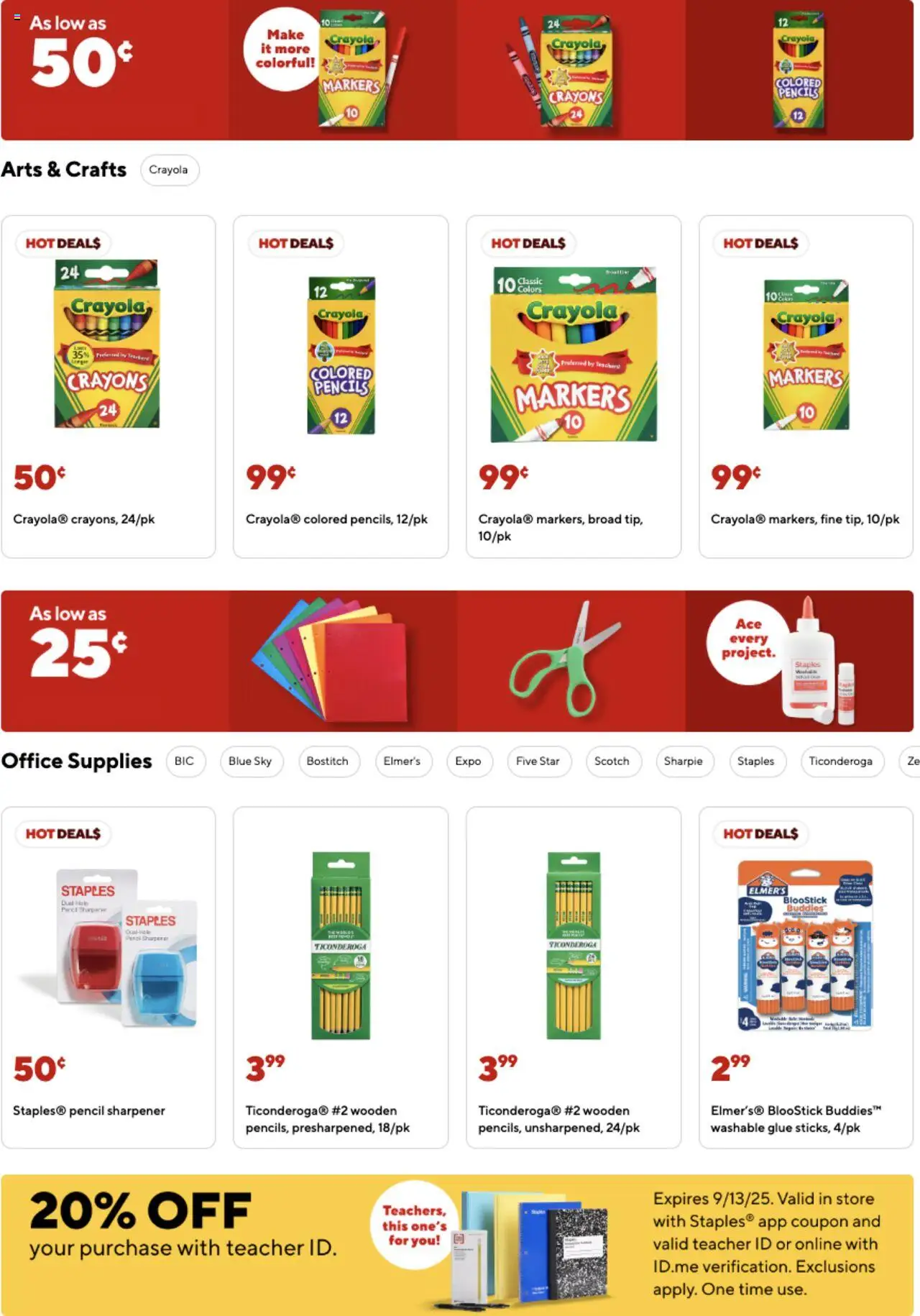 Staples Weekly Ad - valid from 03.08.2025 | Page: 4 | Products: Pencil, Pencil sharpener