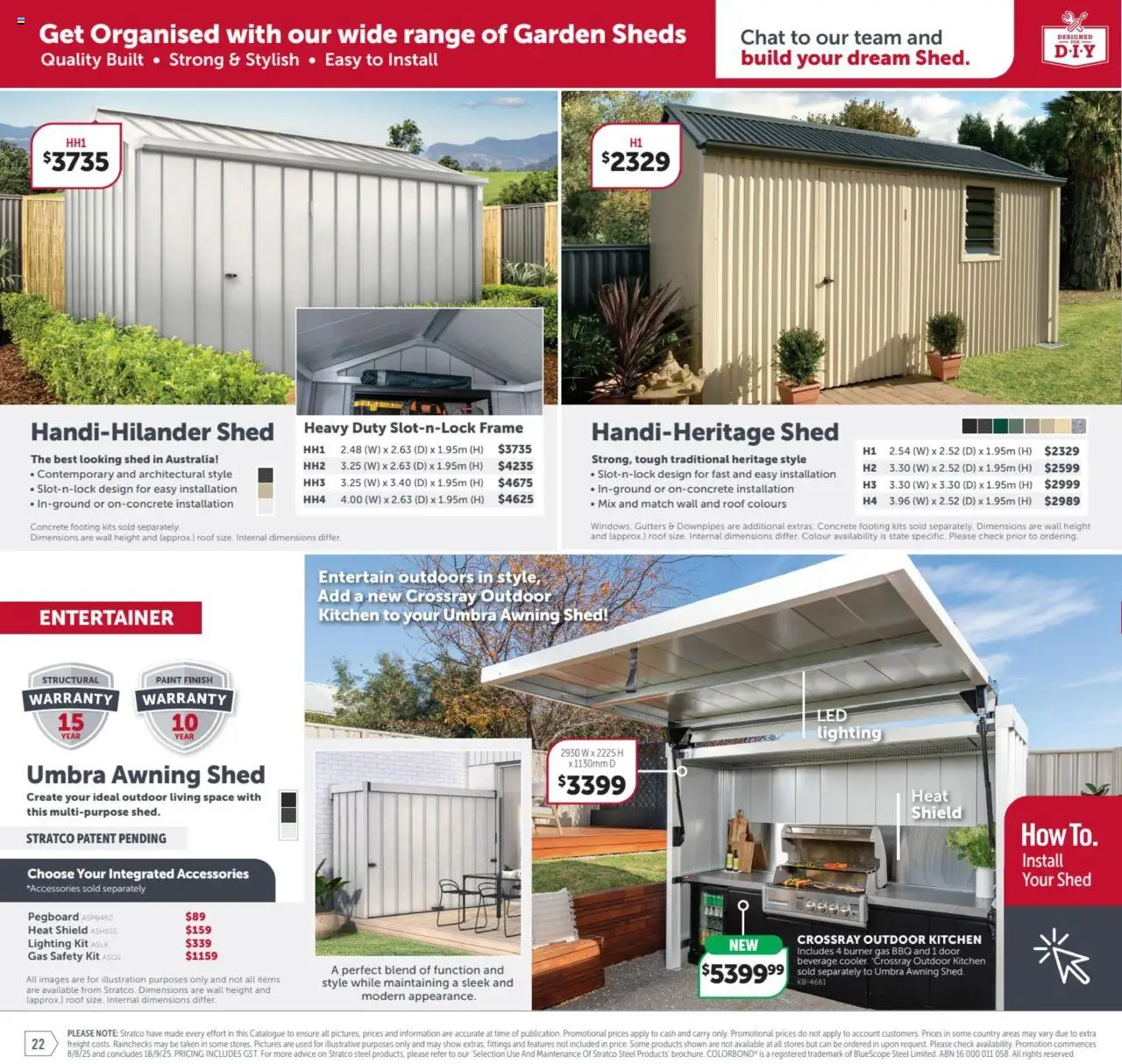 Stratco catalogue - valid from 08.08.2025 | Page: 22 | Products: Kits, Shed, Accessories, Multipurpose
