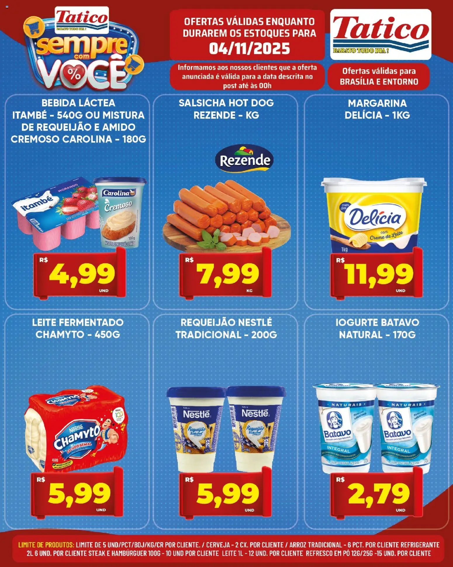 Tatico Folheto - válido de 04.11.2025 | Página: 8 | Produtos: Salsicha, Refrigerante, Creme de leite, Leite fermentado