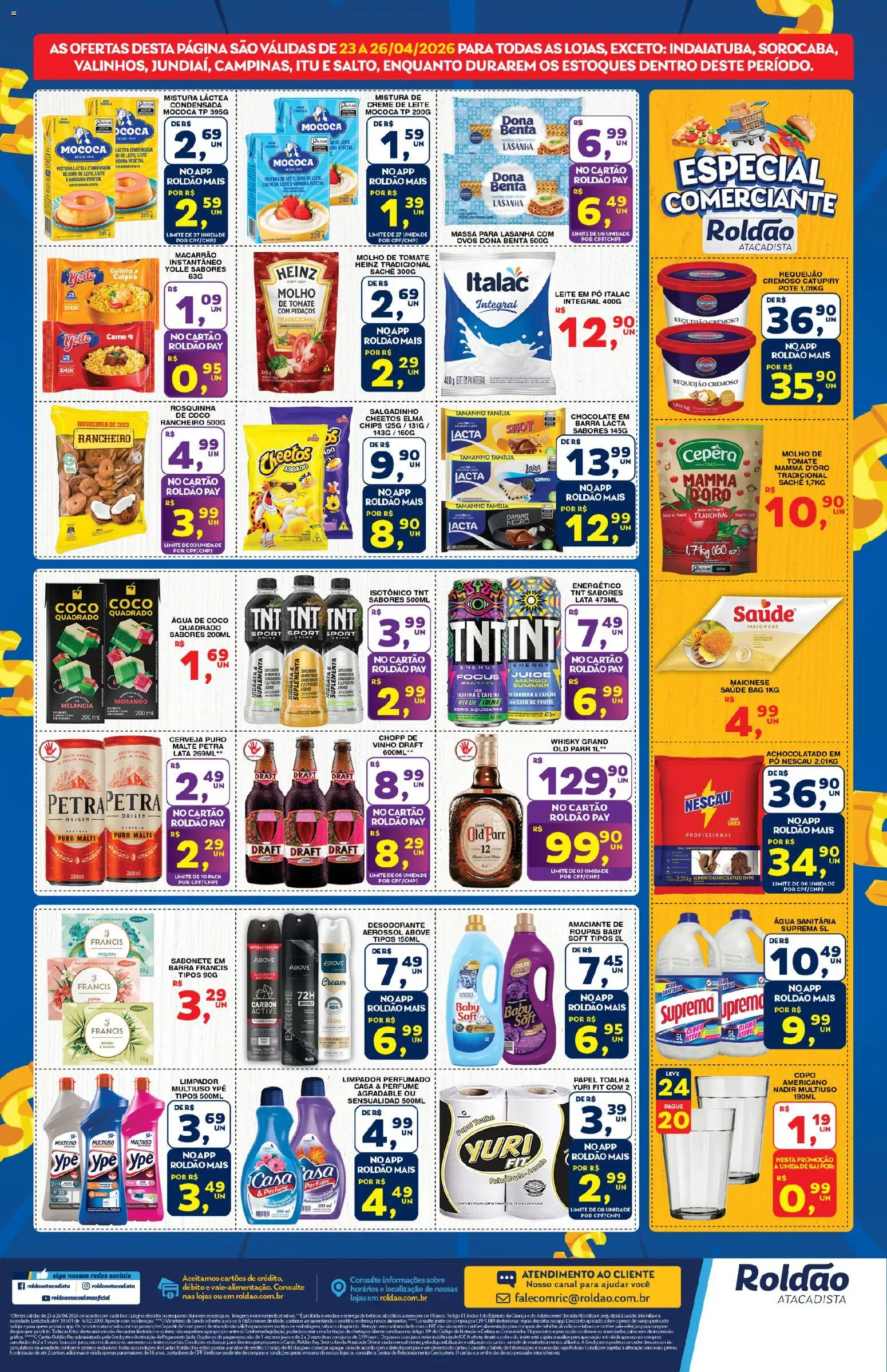 Roldão Folheto - válido de 23.04.2026 | Página: 4 | Produtos: Pó, Cola, Massa, Leite em pó