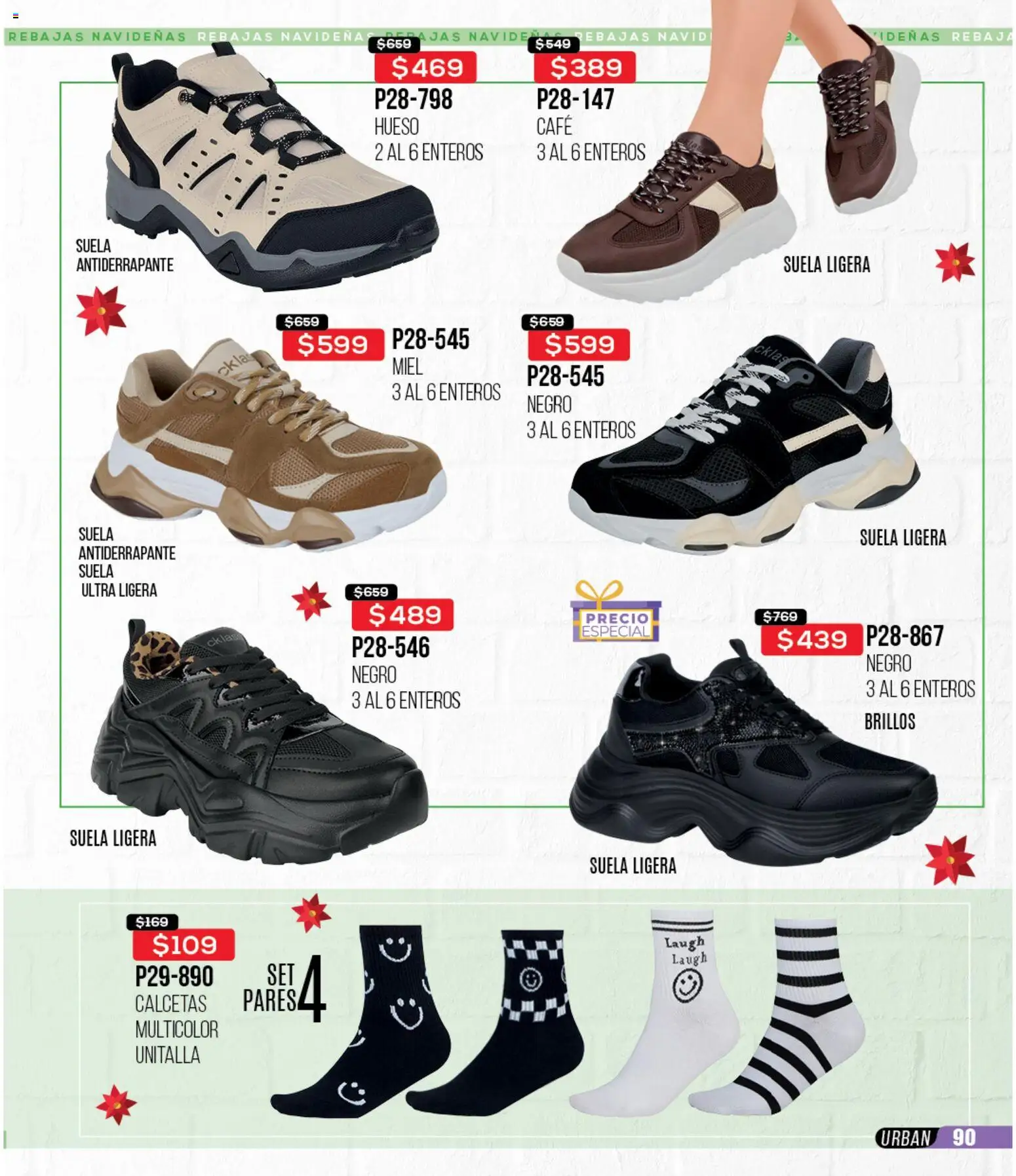 Nuevas ofertas de Cklass válidas en toda la República Mexicana desde el 30.11.2025. ¡Encuentra las mejores ofertas en Cklass catálogo Rebajas Navideñas Ropa! | Página: 348 | Productos: Calcetas, Café