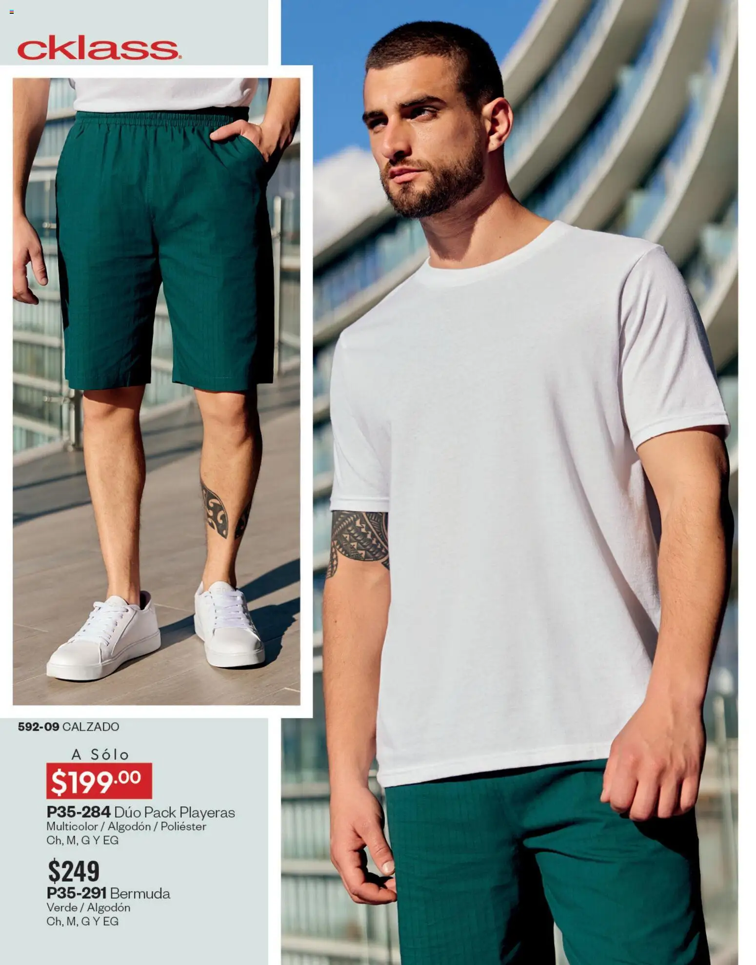 Nuevas ofertas de Cklass válidas en toda la República Mexicana desde el 05.03.2026. ¡Encuentra las mejores ofertas en Cklass catálogo Complemento Verano Ropa! | Página: 228 | Productos: Algodón, Bermuda