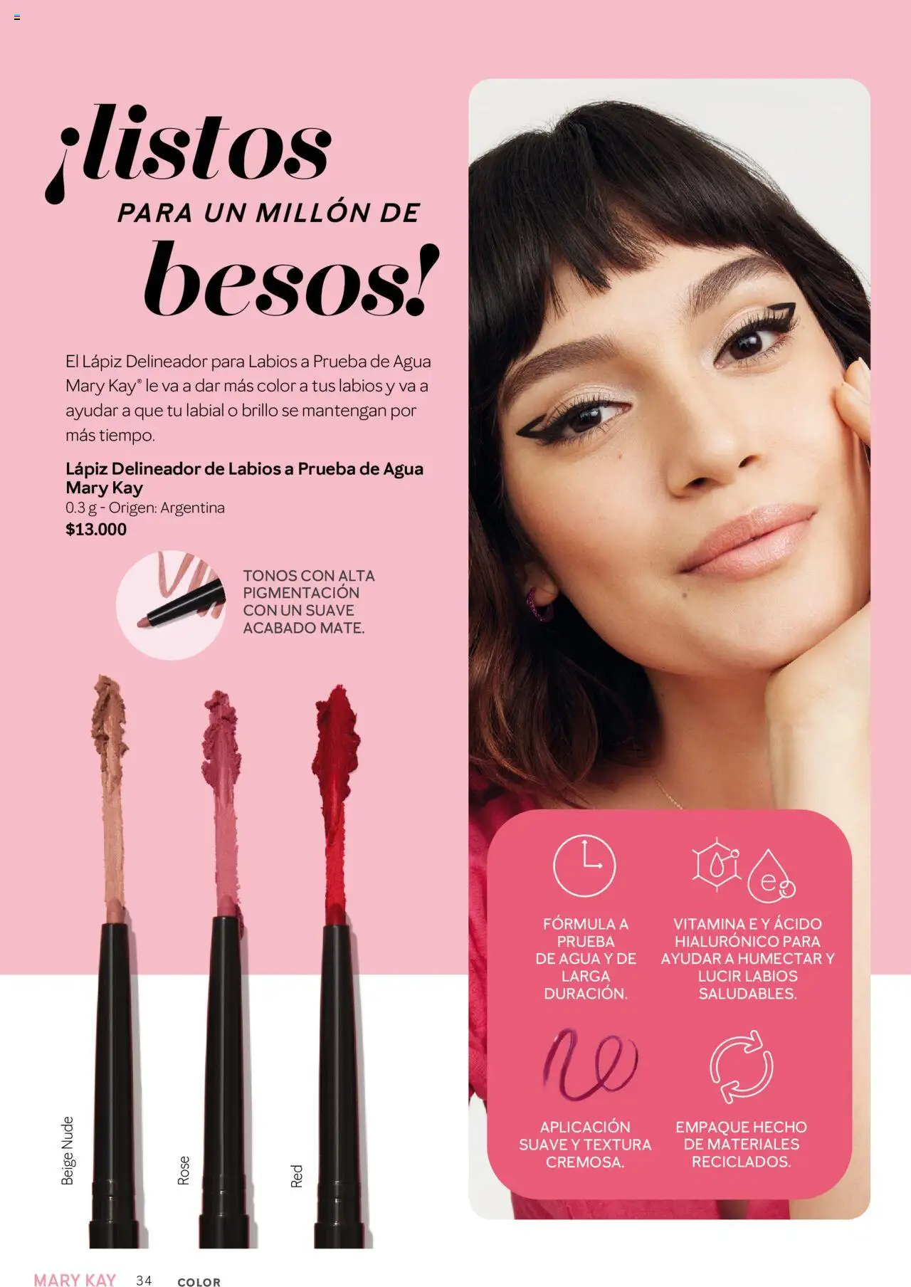 Mary Kay catálogo │ válido desde el 04.04.2025 | Página: 34 | Productos: Delineador, Brillo, Agua