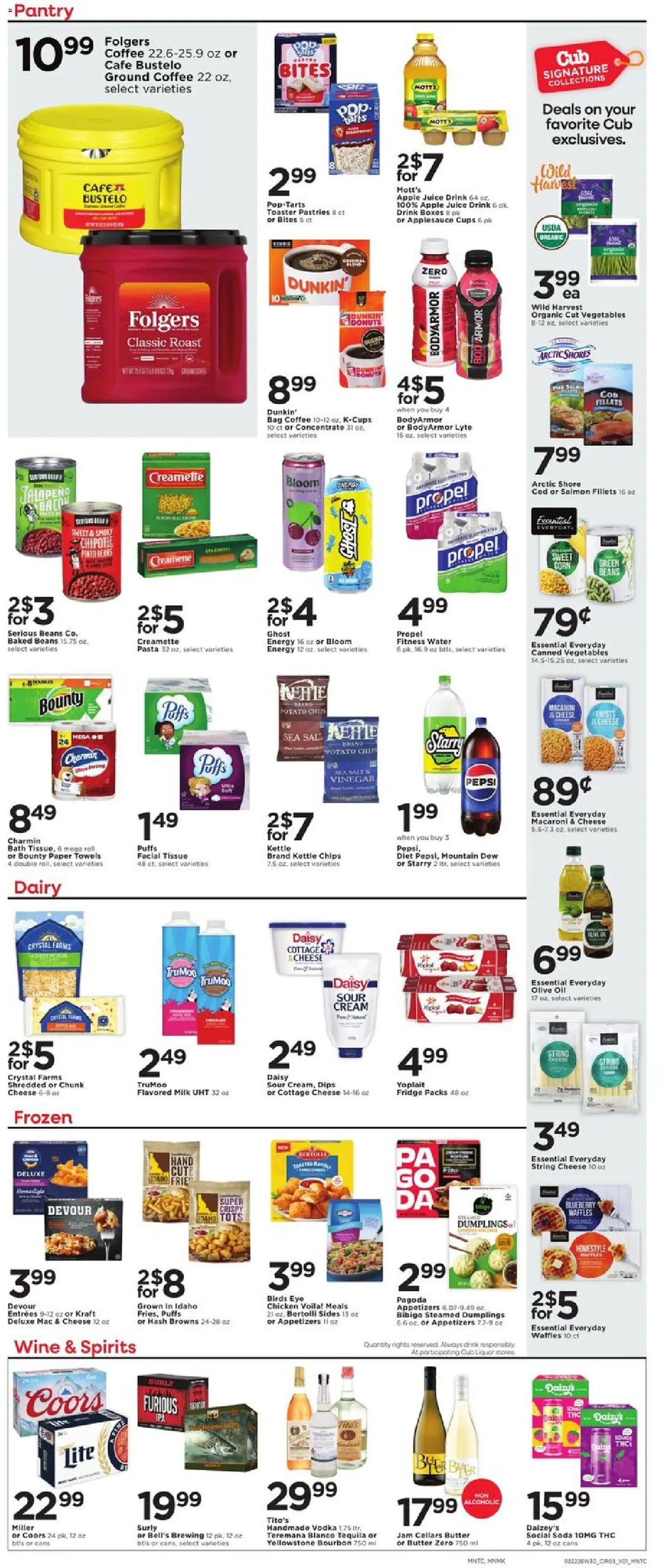 Cub Foods Weekly Ad - valid from 22.02.2026 | Page: 5 | Products: Butter, Cottage cheese, Bag, Kettle