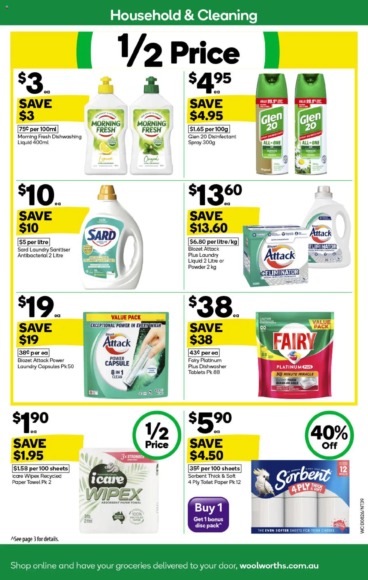 Woolworths catalogue - valid from 13.08.2025 | Page: 39 | Products: Toilet, Toilet paper, Dishwasher, Tablets