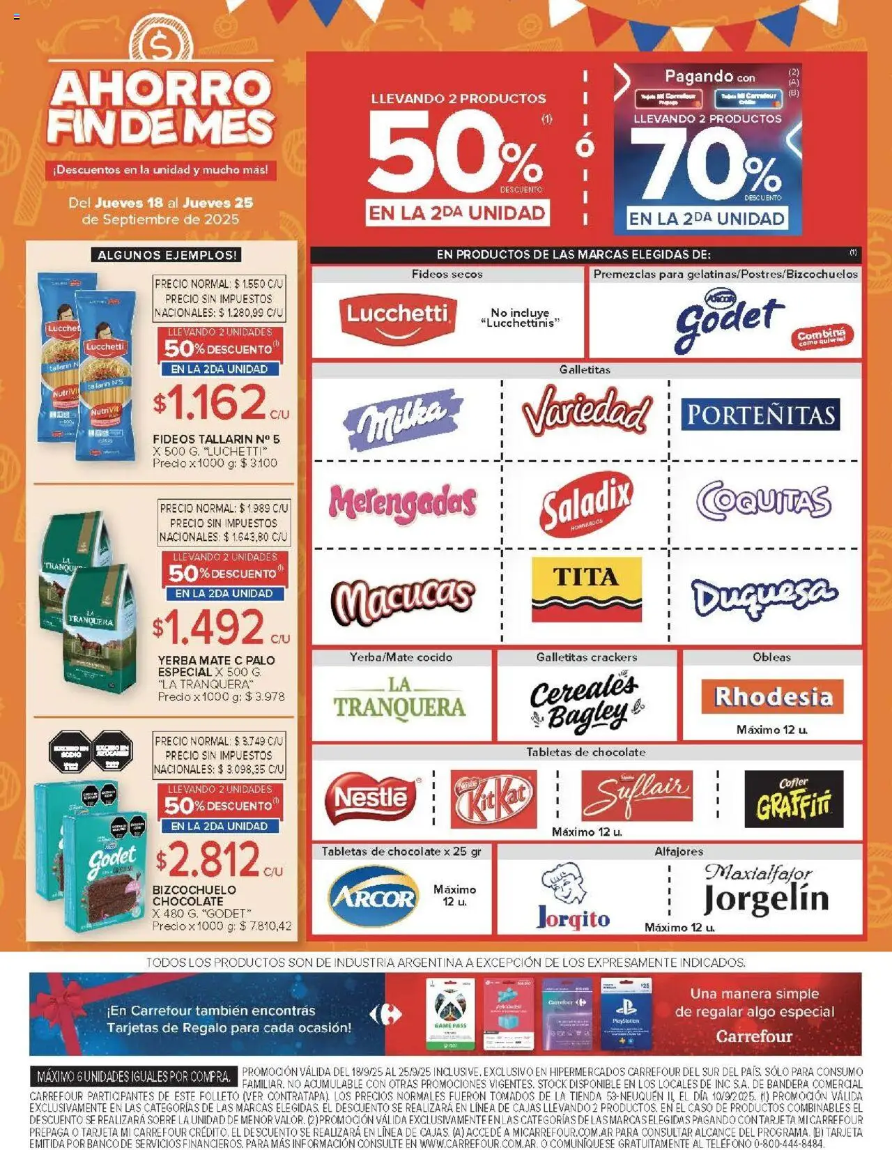 Carrefour ofertas - Comodoro │ válido desde el 18.09.2025 | Página: 8 | Productos: Teléfono, Banco, Galletitas, Yerba