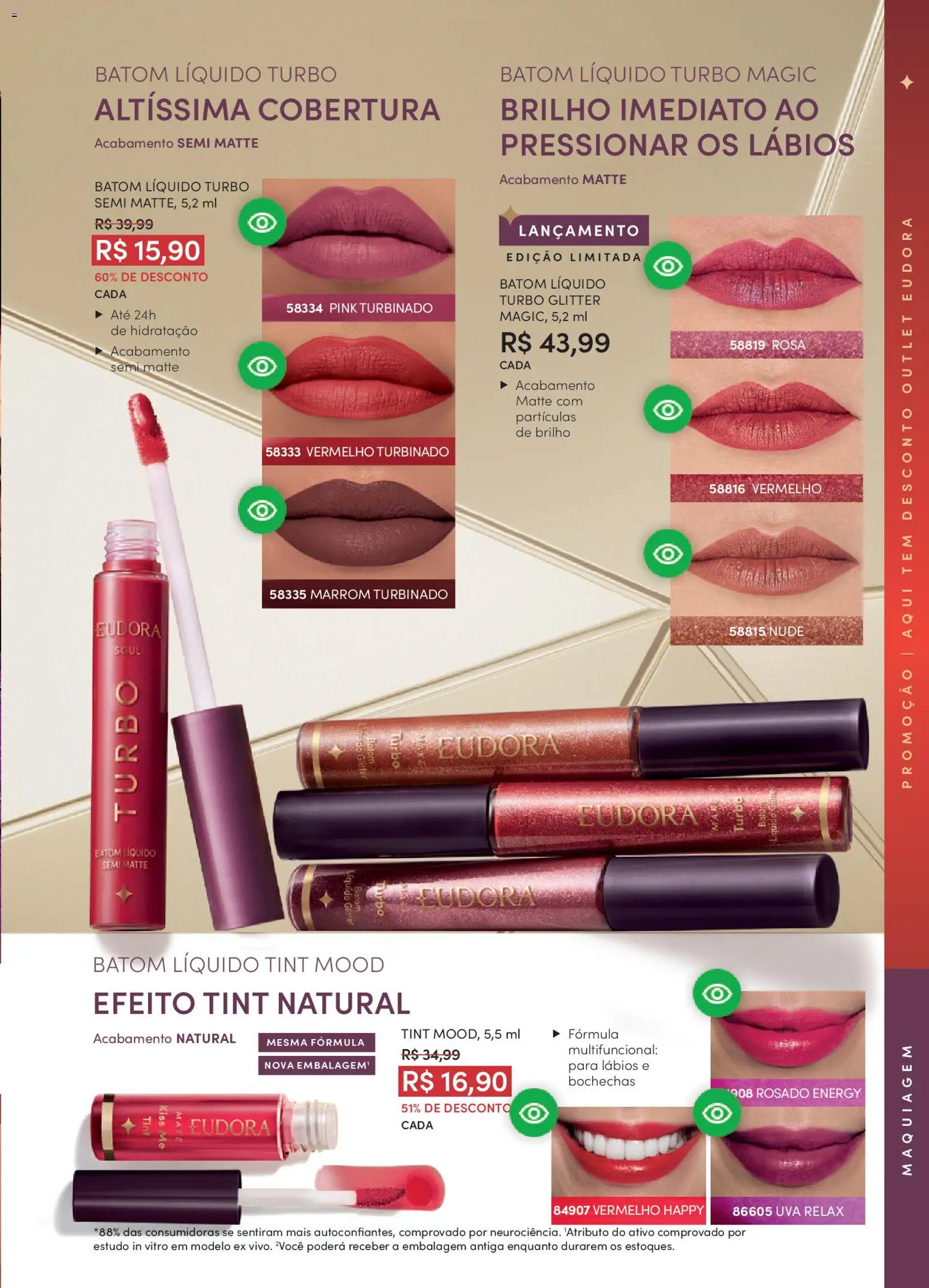 Eudora Folheto - válido de 17.12.2025 | Página: 88 | Produtos: Maquiagem, Batom, Multifuncional